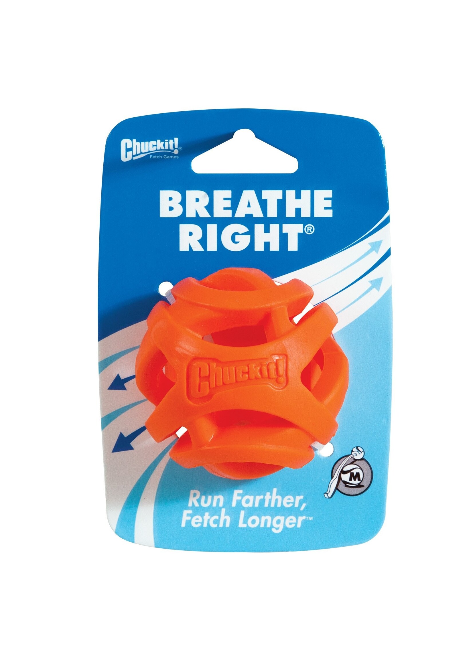 Chuckit! Chuckit! Breathe Right Dog Toy Fetch Ball Orange Medium