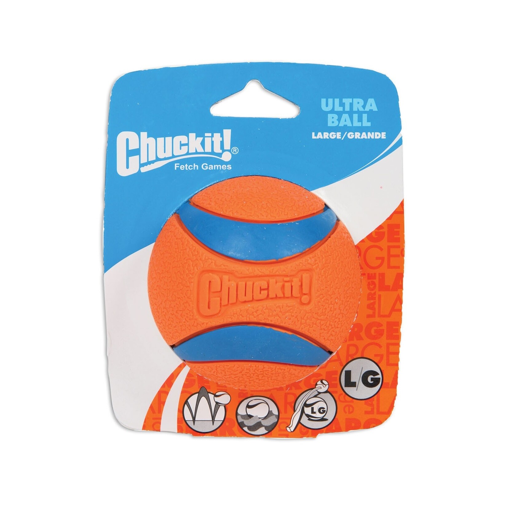 Chuckit! Chuckit! Ultra Ball Rubber Fetch Dog Toy Large For Dogs 60-100 lb Pack of 1