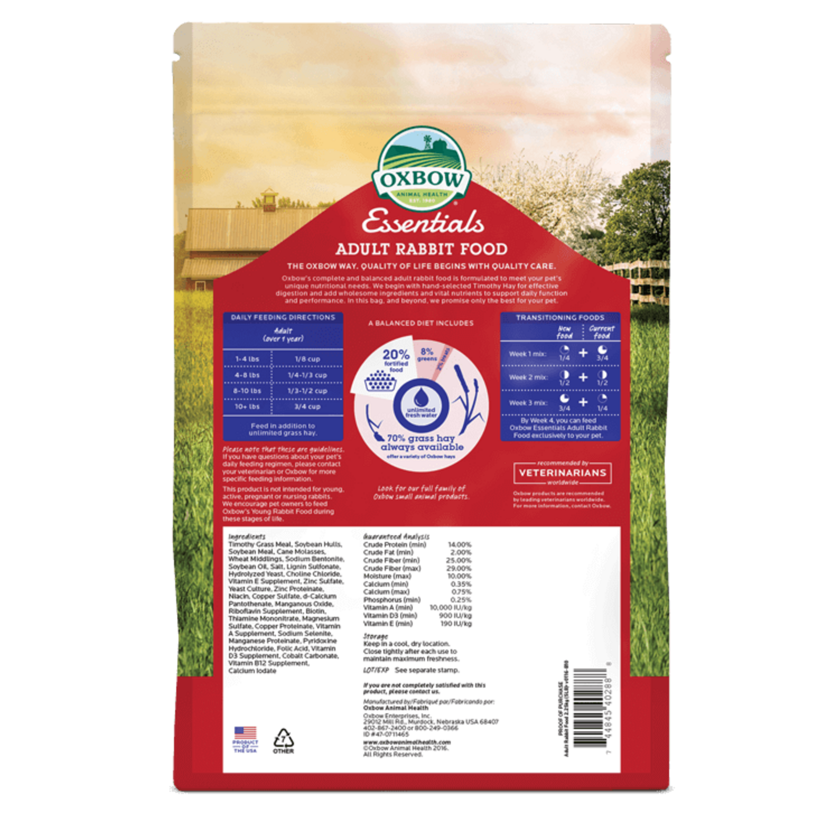 Oxbow OXBOW ADULT RABBIT 5LBS