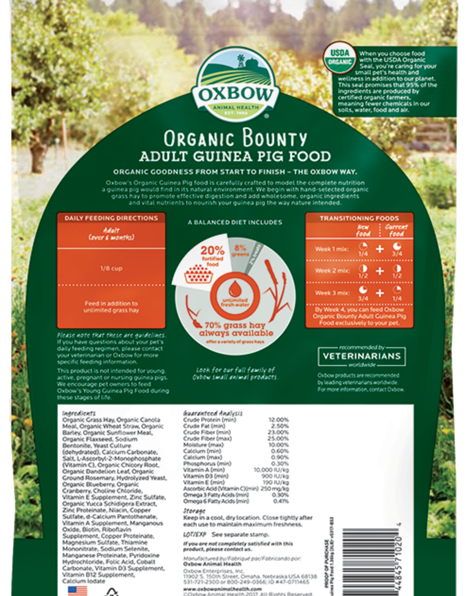 Oxbow OXBOW ORGANIC GUINEA PIG 3LBS