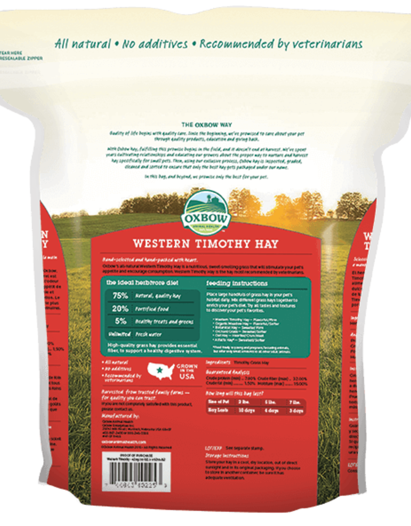 OXBOW PET PRODUCTS OXBOW WESTERN TIMOTHY HAY 9LBS