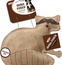 ETHICAL PRODUCTS, INC. DOG TOY DURA FUSED LEATHER RACCOON SMALL