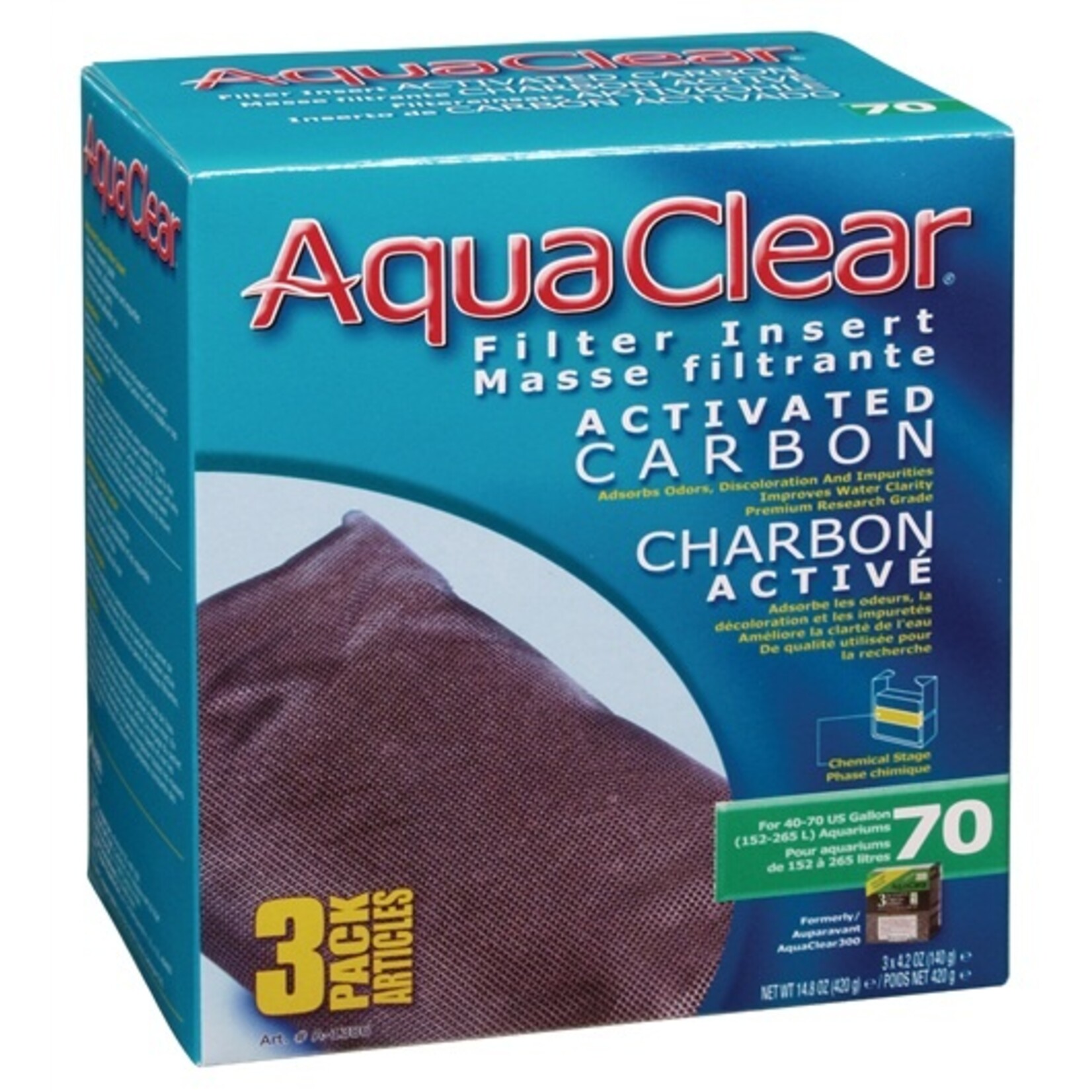 AquaClear AQUA CLEAR 70 3PK CARBON