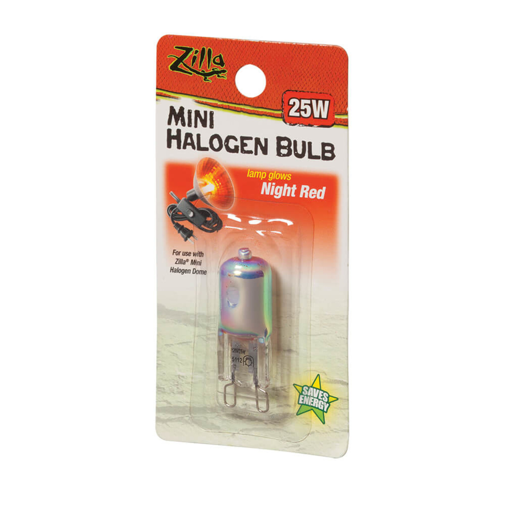Zilla ZILLA MINI HALOGEN BULB RED 25W