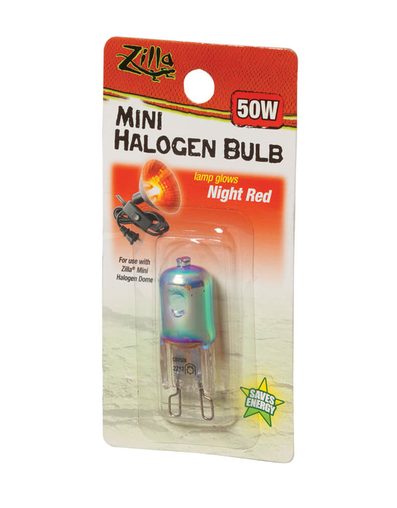 ZILLA ZILLA MINI HALOGEN BULB RED 50W