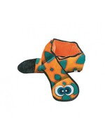 Outward Hound INVINCIBLE SNAKE ORANGE/BLUE 6 SQUEAK