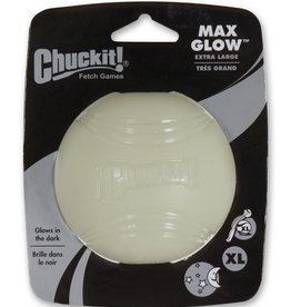 Petmate Chuckit! Max Glow Rubber Ball, Medium, White