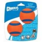 Chuckit! Chuckit! Ultra Ball Rubber Fetch Dog Toy Small Pack of 2