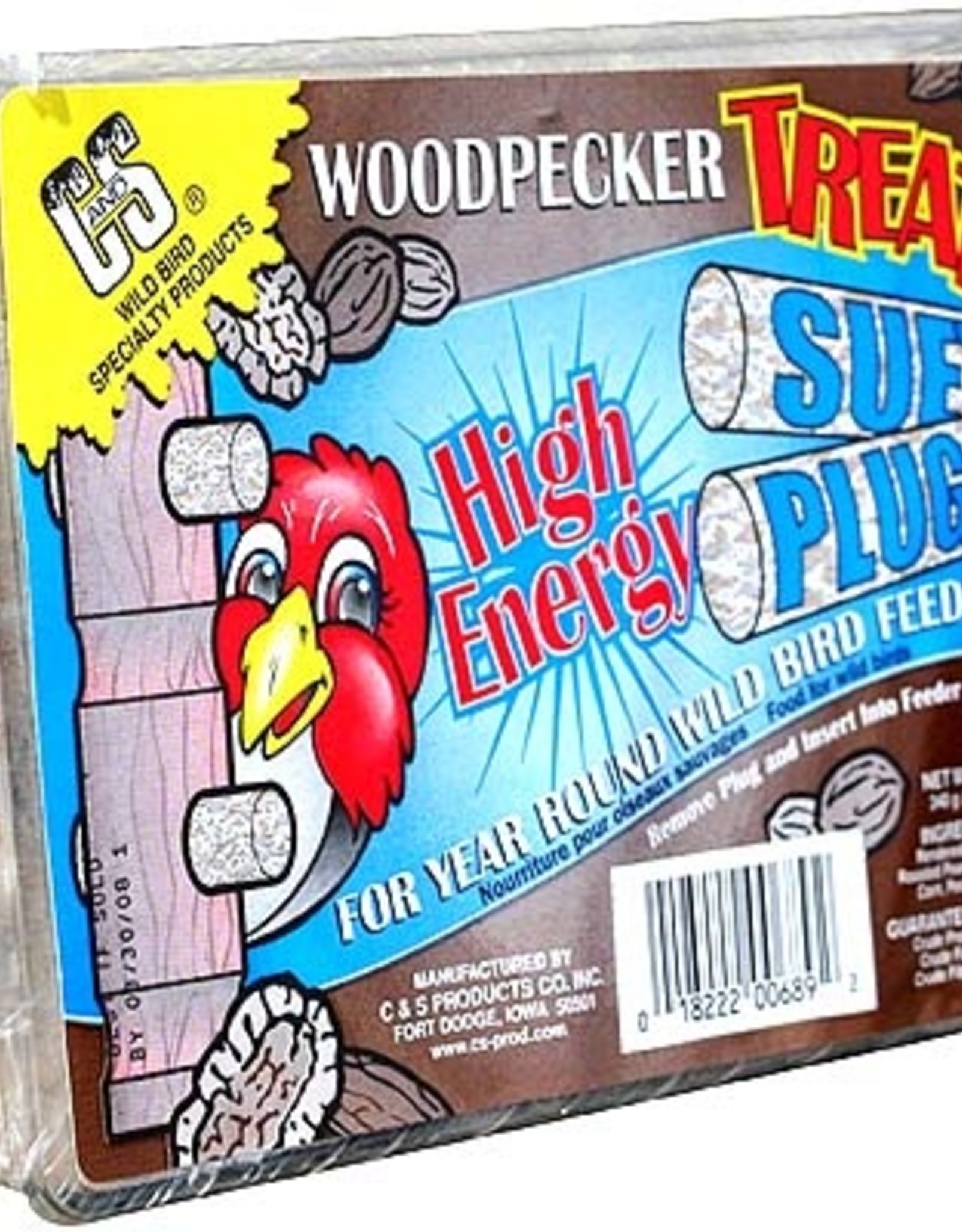 C&S Products SUET PLUGS WOODPECKER 12 OZ