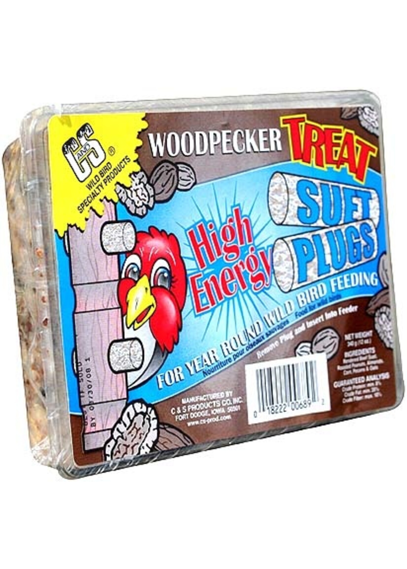 C&S Products SUET PLUGS WOODPECKER 12 OZ
