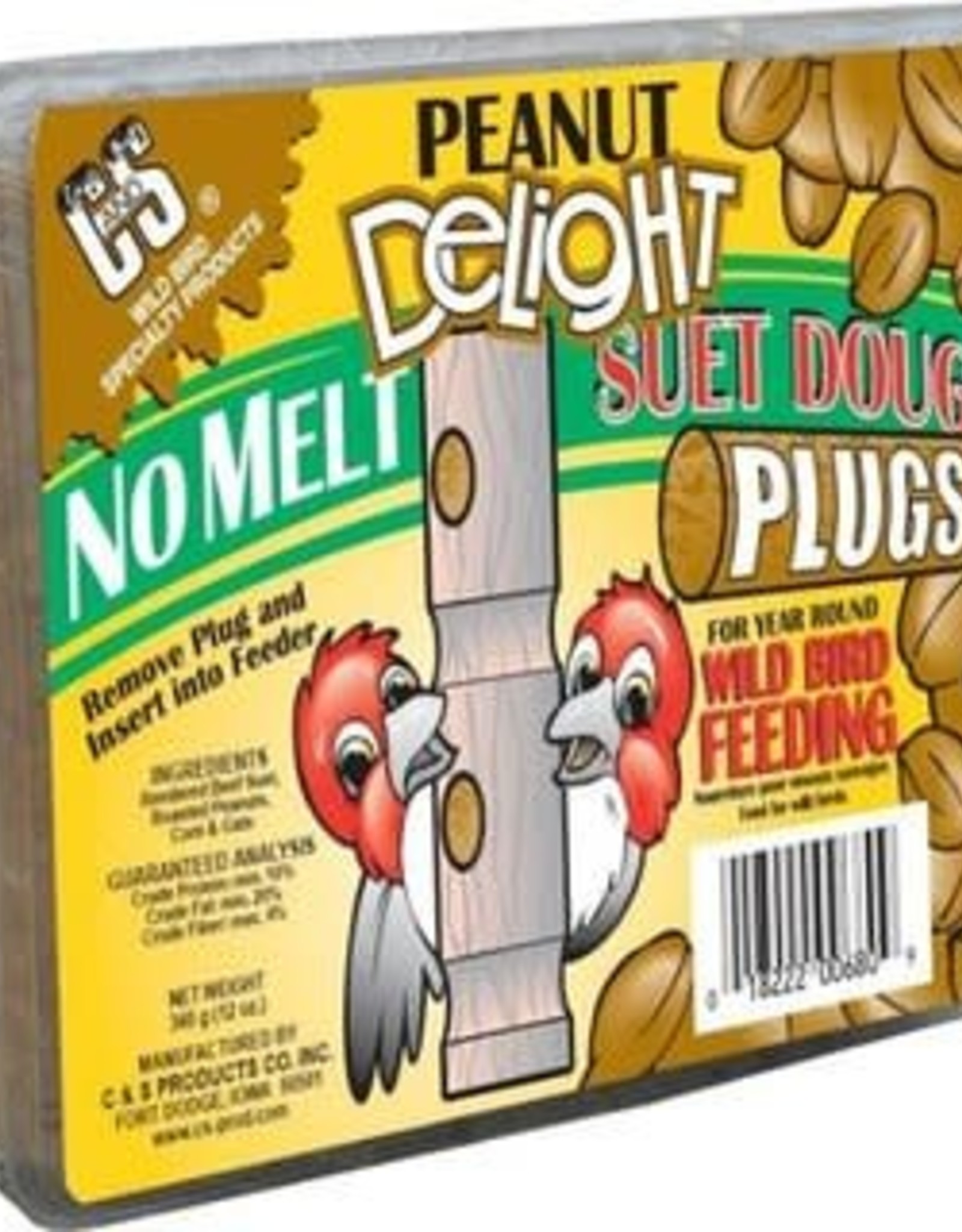 C&S Products SUET DOUGH PLUG PEANUT DELIGHT