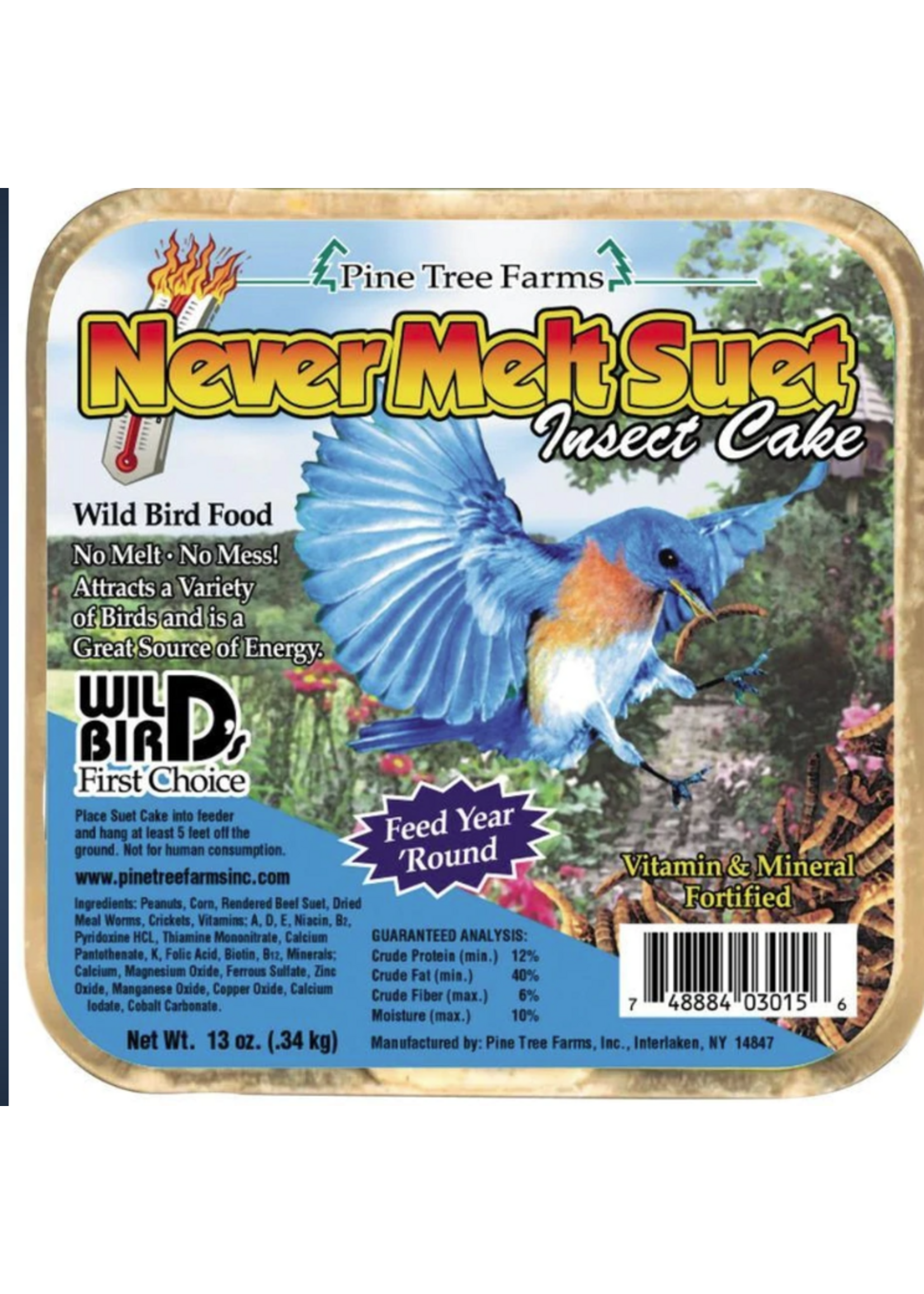 Pine Tree Farms Pine Tree Farms INSECT SUET CAKE 13 OZ