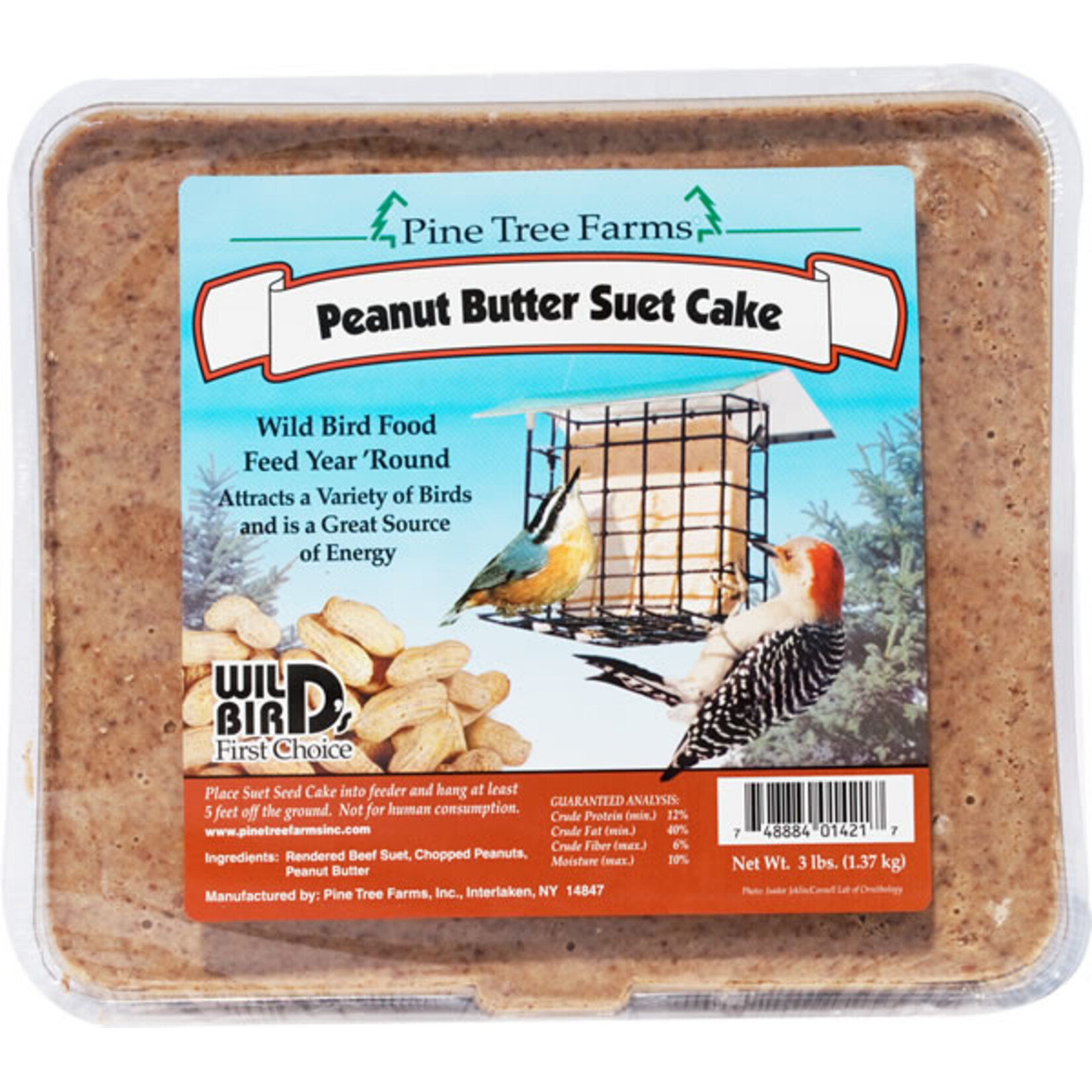 Pine Tree Farms Pine Tree Farms SUET PEANUT BUTTER 3 lb