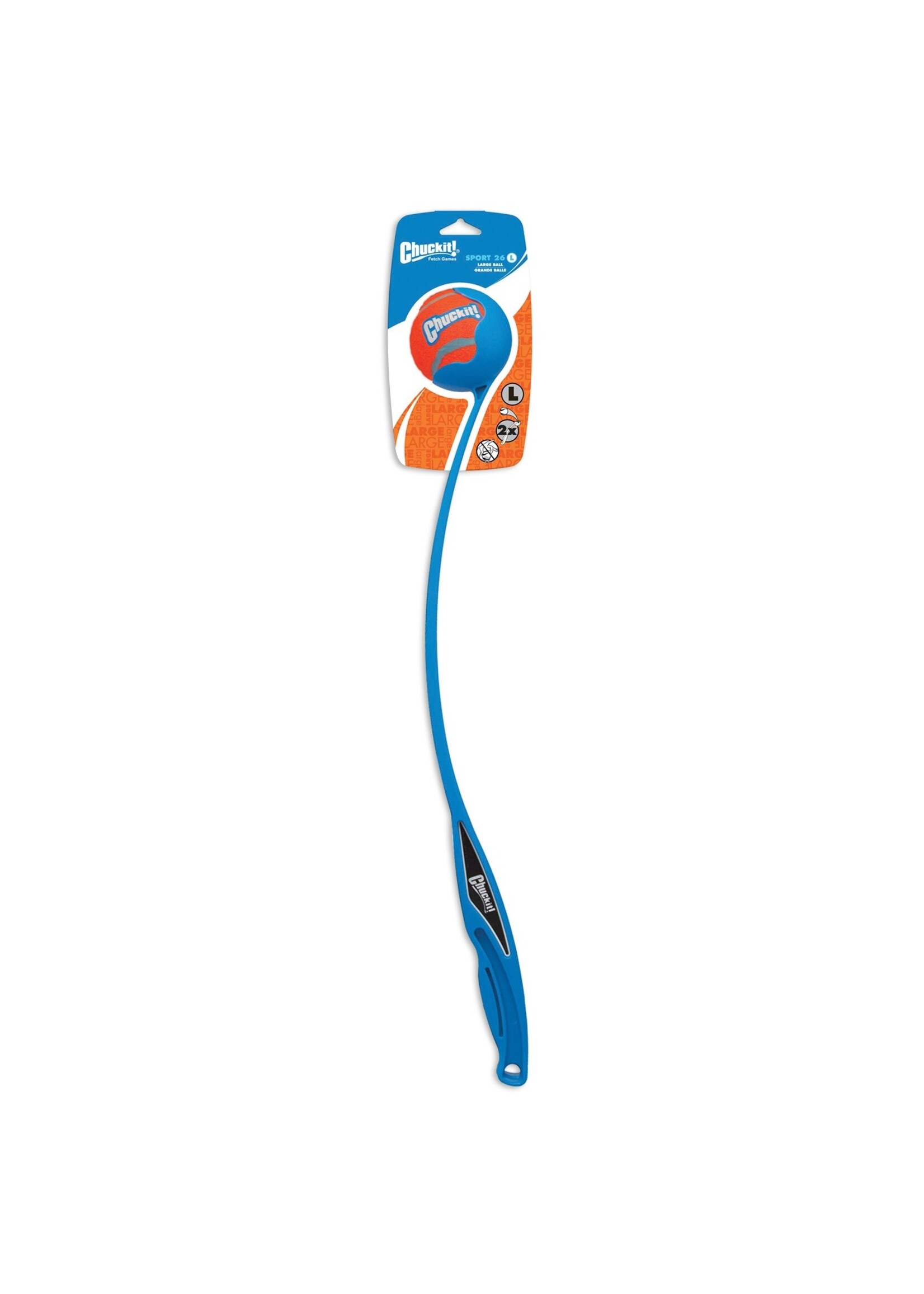 Chuckit! Chuckit! Sport 26L Ball Launcher Fetch Dog Toy 26 Handle Large (3 ) Ball Included for Dogs 60-100 lb