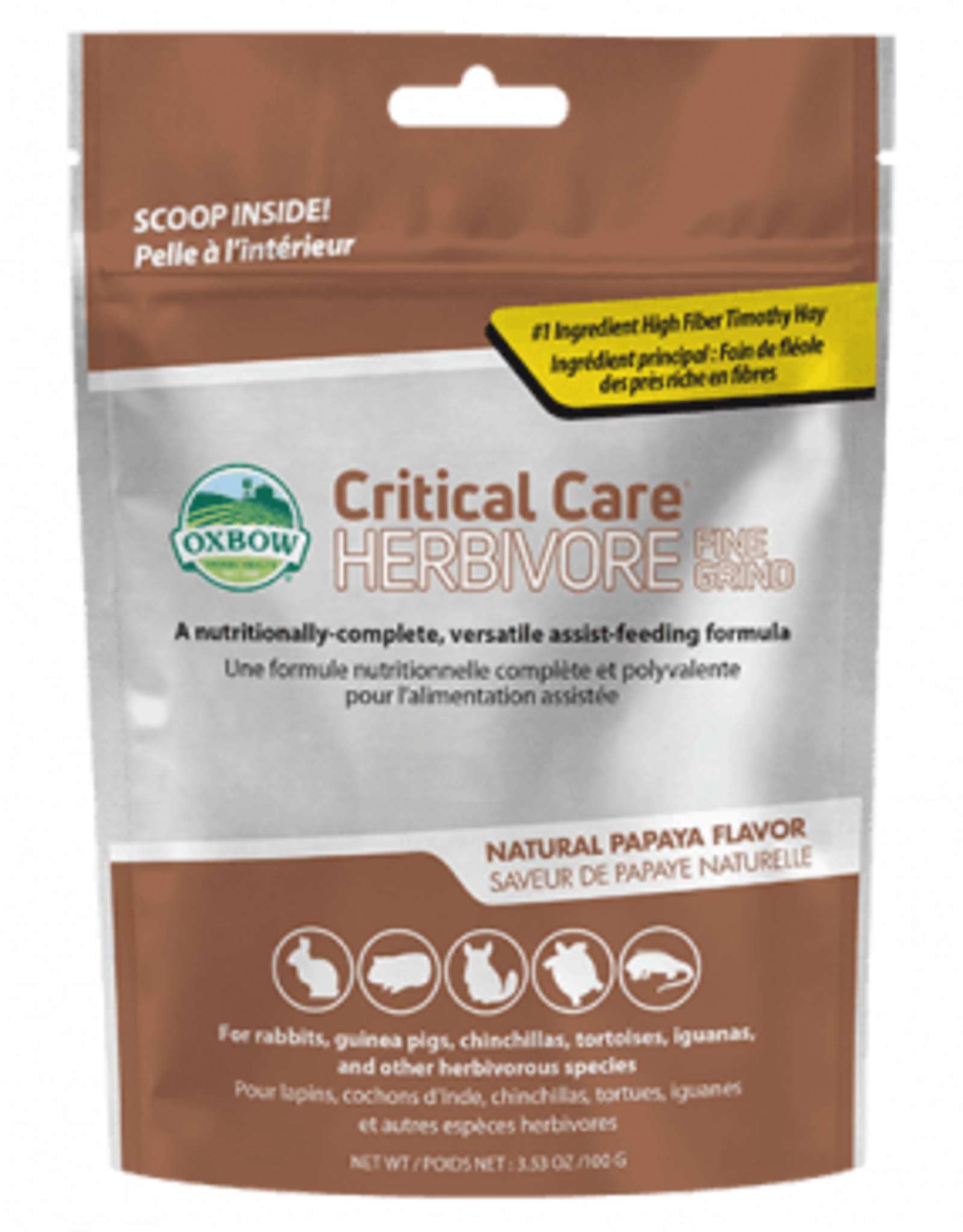 Oxbow Oxbow Critical Care Fine Grind Small Animal Food Papaya - 3.5 oz. (100 g)