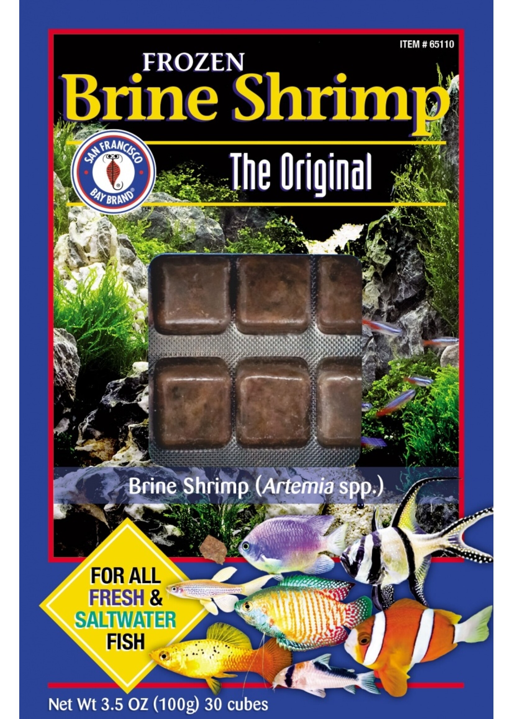 San Francisco Bay Brand SAN FRANCISCO BAY BRAND FROZEN BRINE SHRIMP CUBE 100G