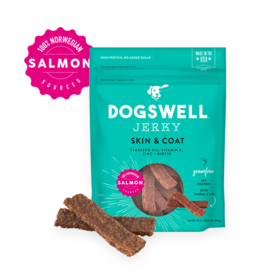 Dogswell Dogswell Skin & Coat Jerky Grain-Free Salmon for Dogs 10 oz