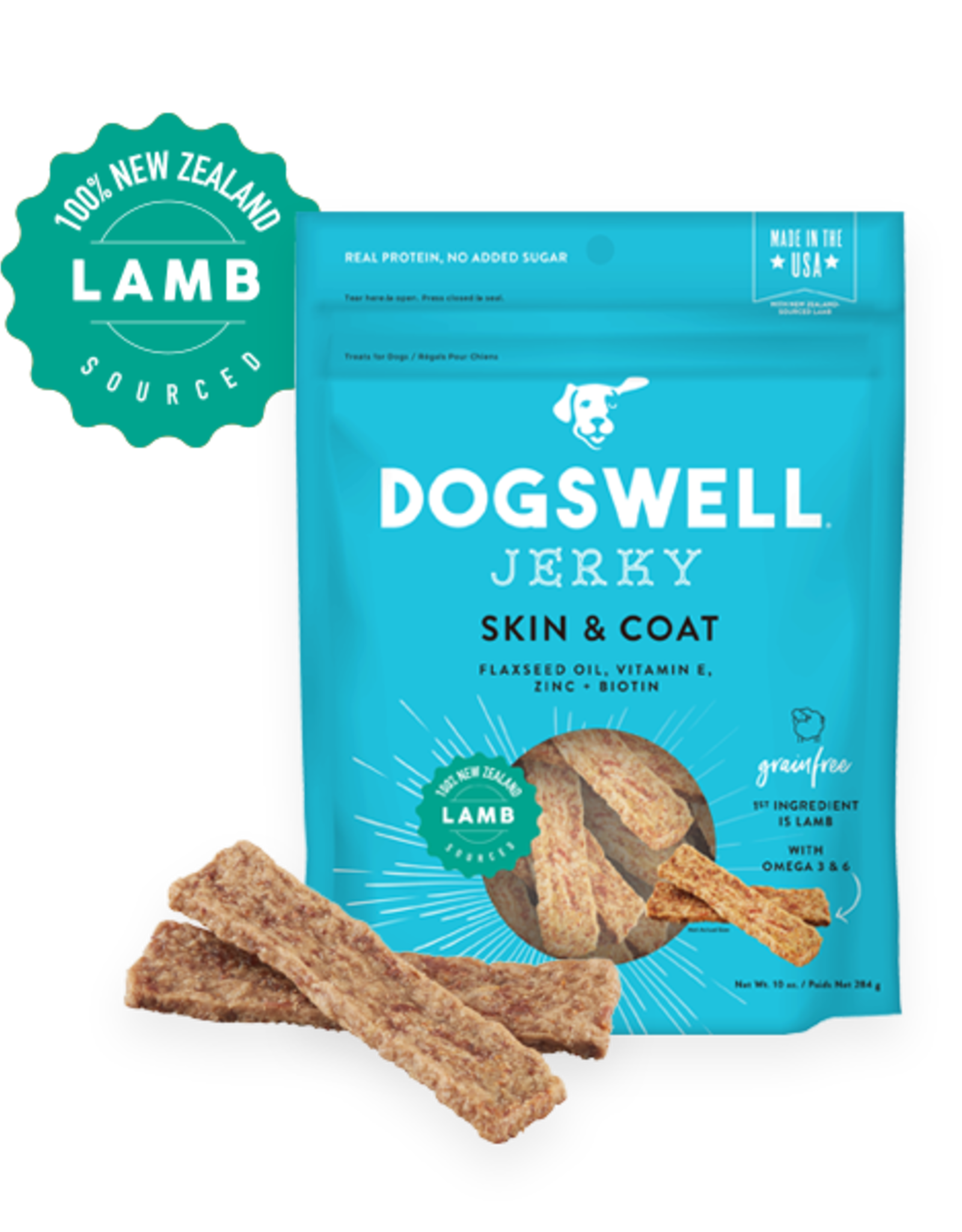 Dogswell Dogswell Skin & Coat Lamb Jerky 10 oz