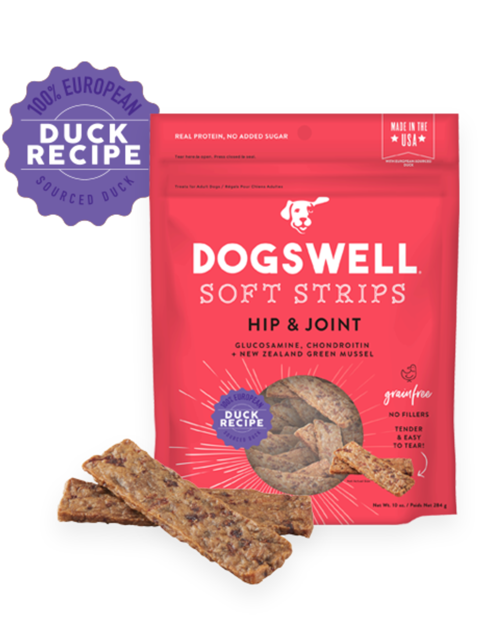 Dogswell Dogswell Soft Strips Hip & Joint Dog Treats Duck 10 oz