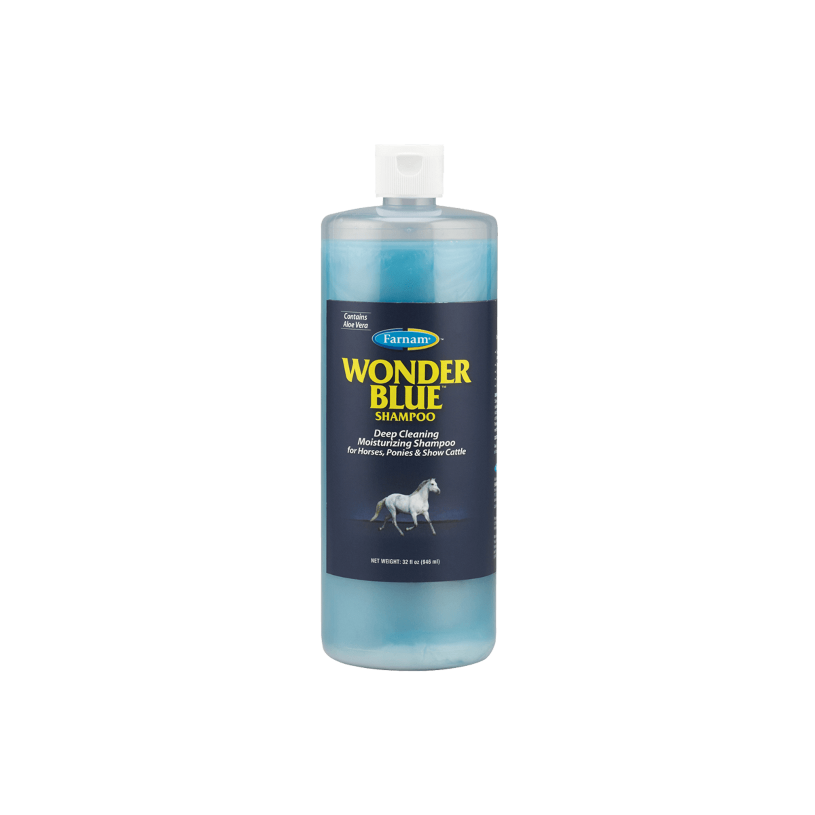 Farnam Farnam Wonder Blue Deep Cleaning Moisturizing Shampoo | for Horses and Show Cattle | 32 oz