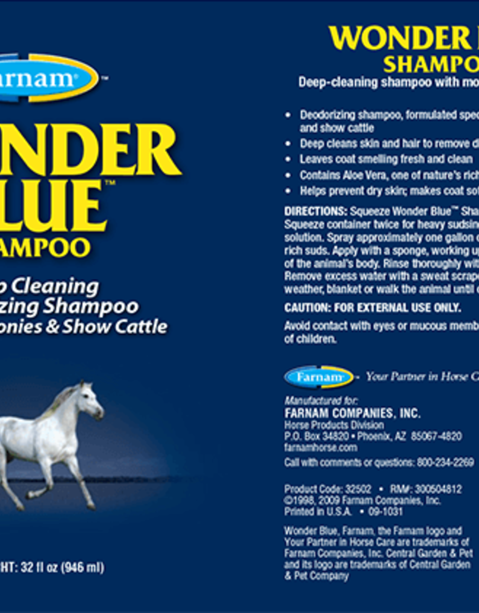 FARNAM SHAMPOO WONDER BLUE 32OZ
