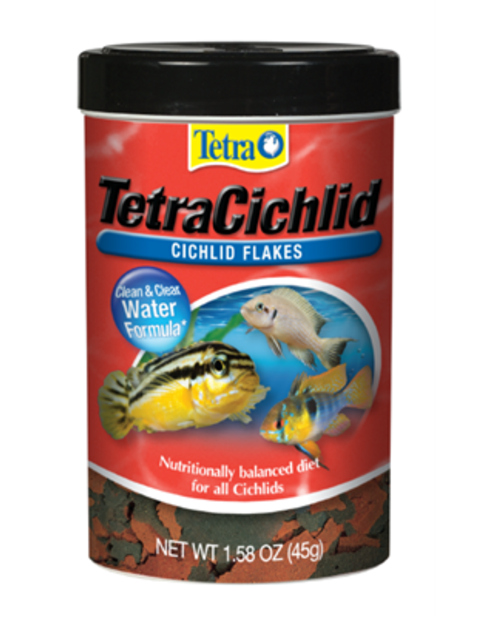 Tetra Tetra TetraCichlid Cichlid Fish Food Flakes - 1.58 oz.