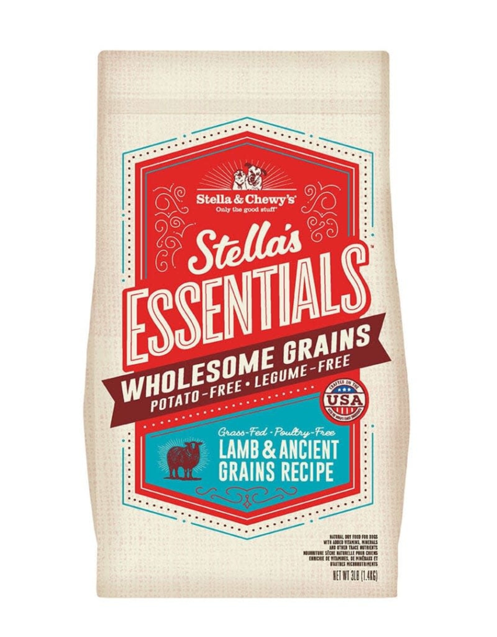 STELLA & CHEWY'S LLC STELLA & CHEWY'S ESSENTIALS LAMB WITH ANCIENT GRAINS 25LBS