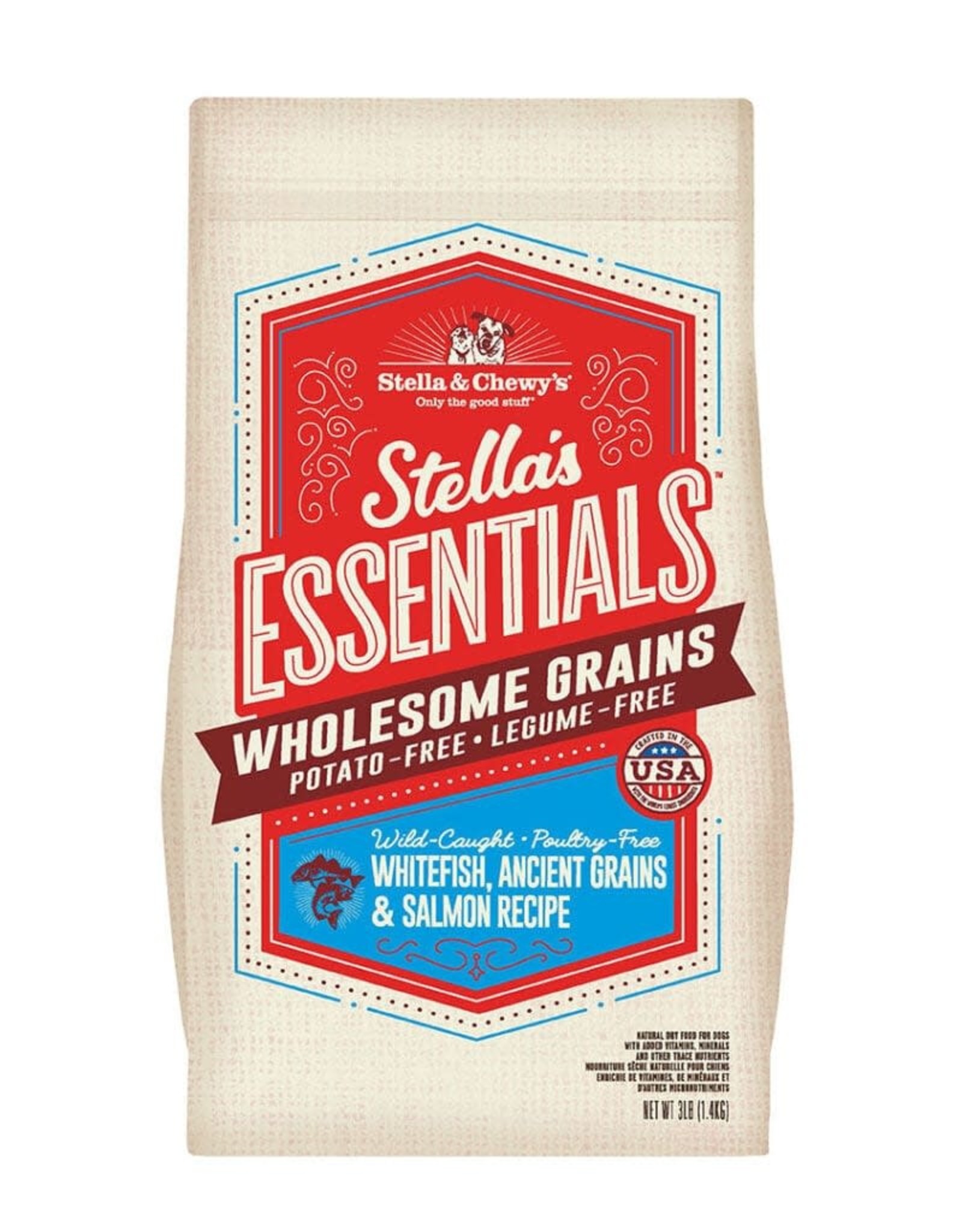 Stella & Chewy's STELLA & CHEWY'S ESSENTIALS ANCIENT GRAINS WHITEFISH & SALMON 25LBS