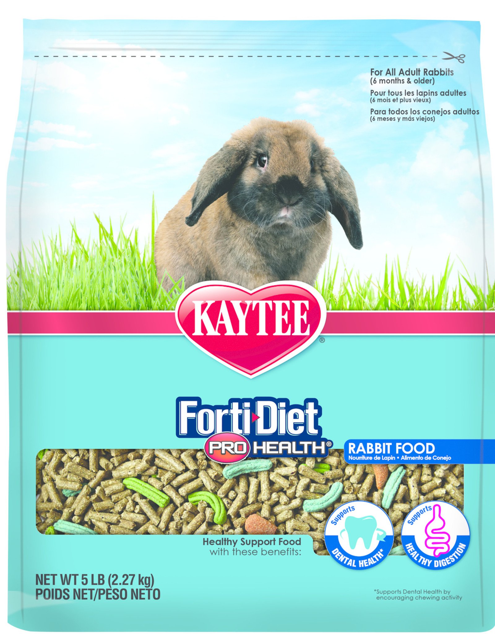 KAYTEE PRODUCTS INC KAYTEE FORTI-DIET PRO HEALTH ADULT RABBIT 10LBS