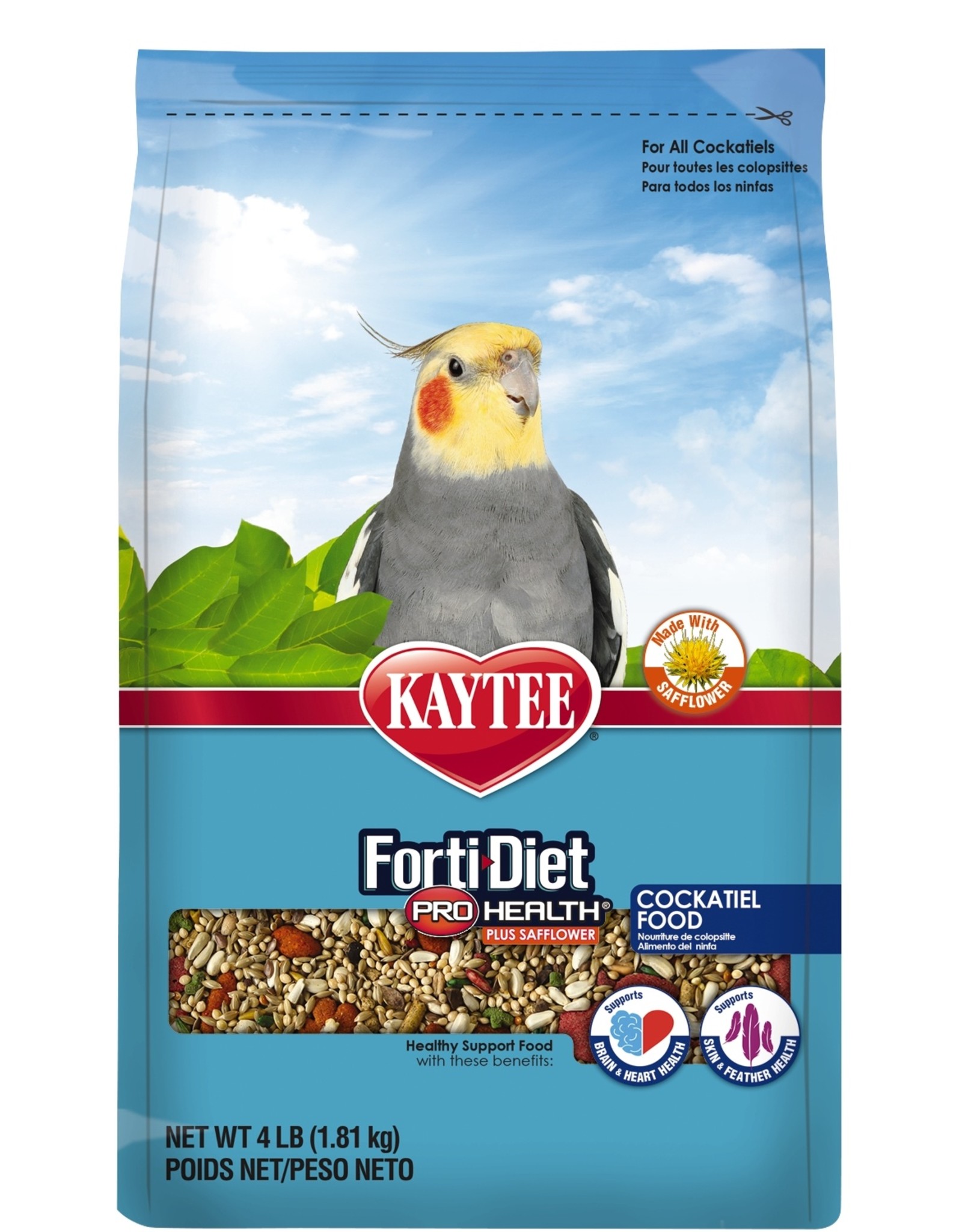 Kaytee KAYTEE FORTI-DIET PRO HEALTH W/SAFFLOWER COCKATIEL 4LBS