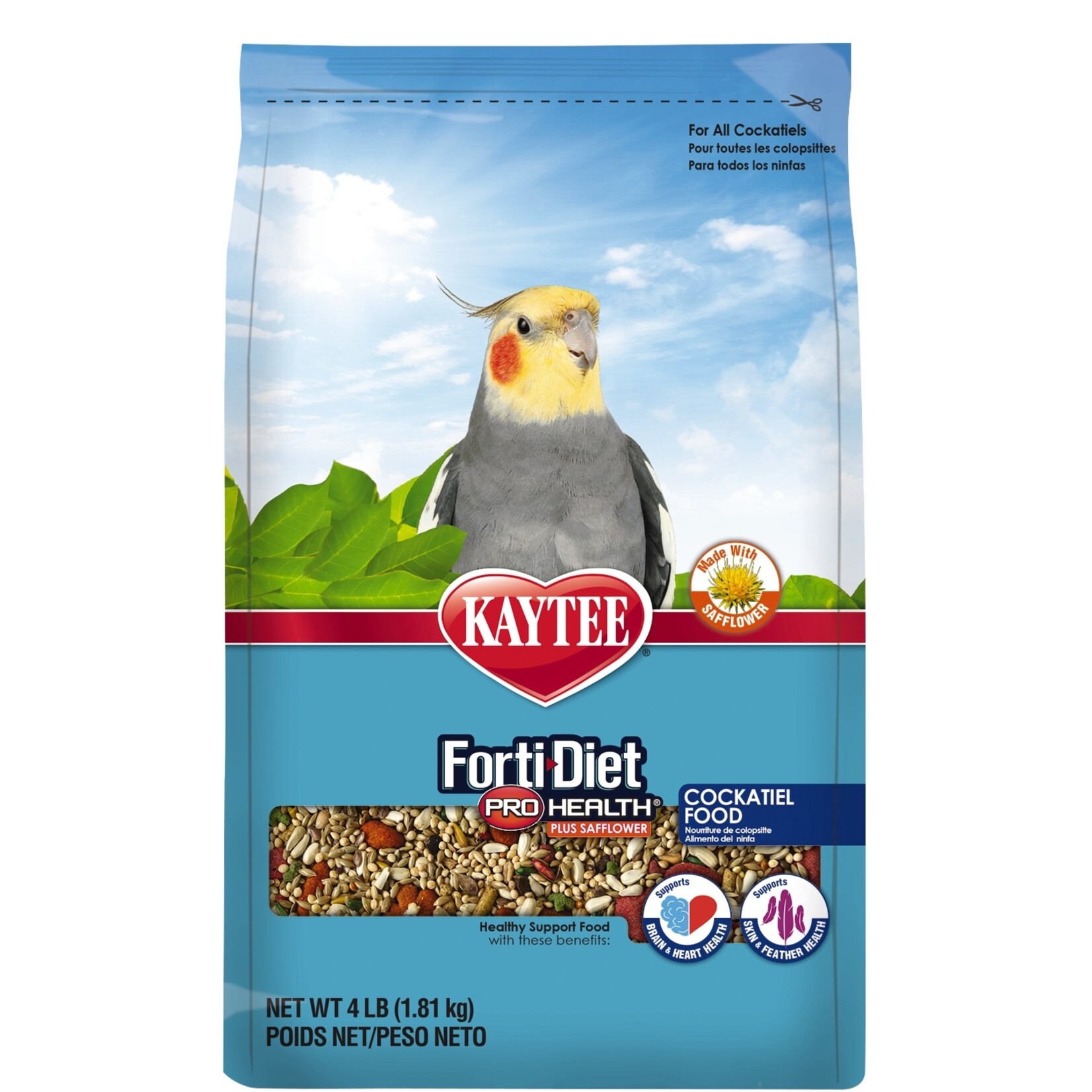 Kaytee KAYTEE FORTI-DIET PRO HEALTH W/SAFFLOWER COCKATIEL 4LBS