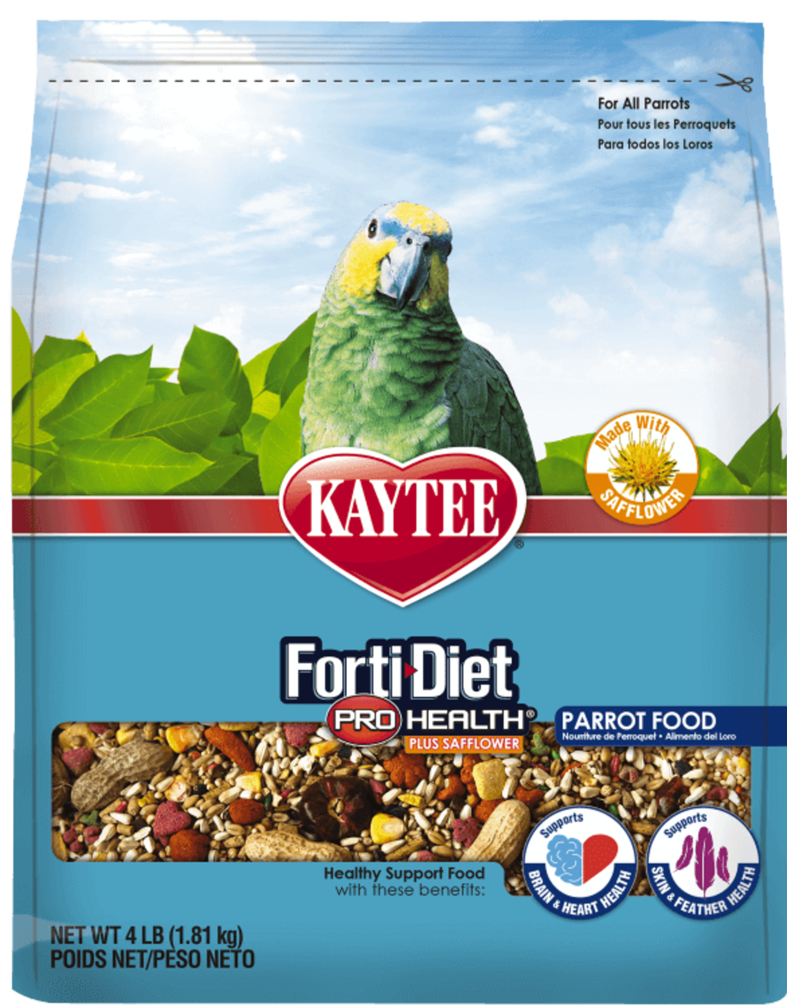 Kaytee KAYTEE FORTI-DIET PRO HEALTH W/SAFFLOWER PARROT 4LBS