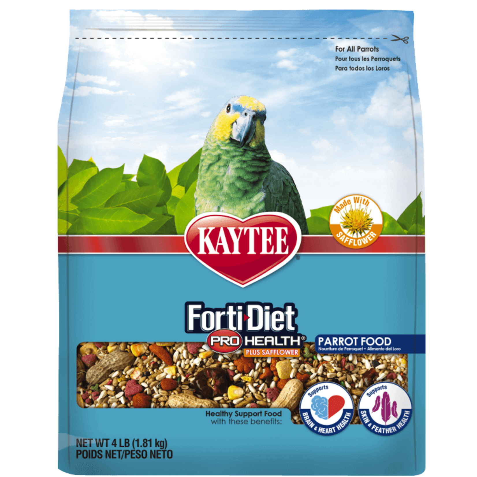Kaytee KAYTEE FORTI-DIET PRO HEALTH W/SAFFLOWER PARROT 4LBS