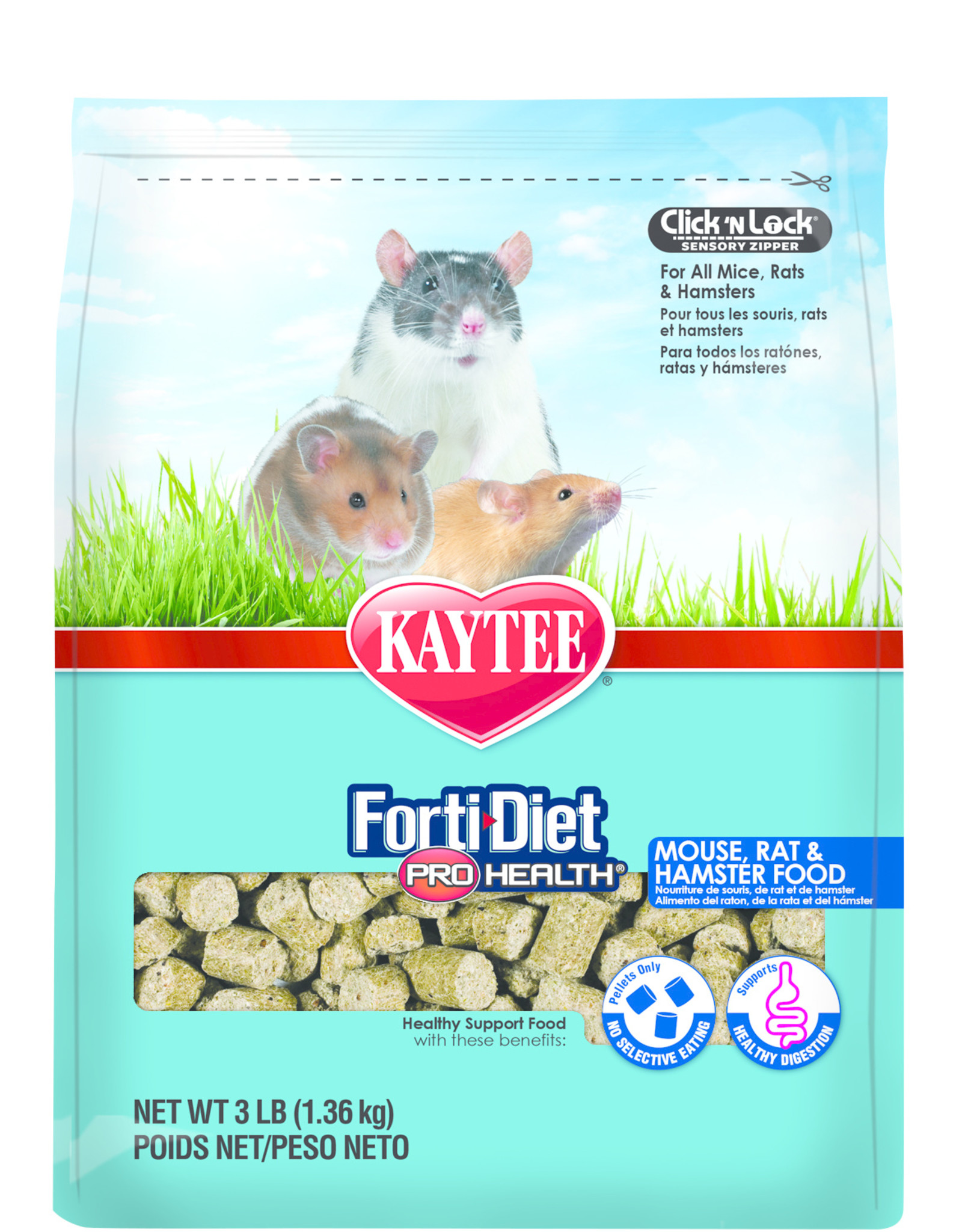 Kaytee KAYTEE FORTI-DIET PRO HEALTH MOUSE RAT & HAMSTER 3LBS