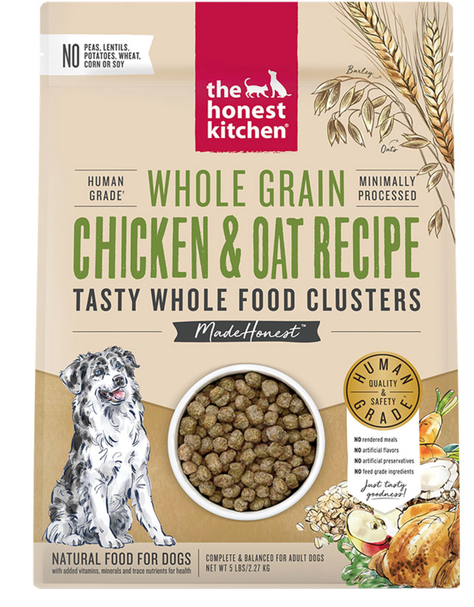 THE HONEST KITCHEN HONEST KITCHEN DOG CLUSTERS WHOLE GRAIN CHICKEN 5LB