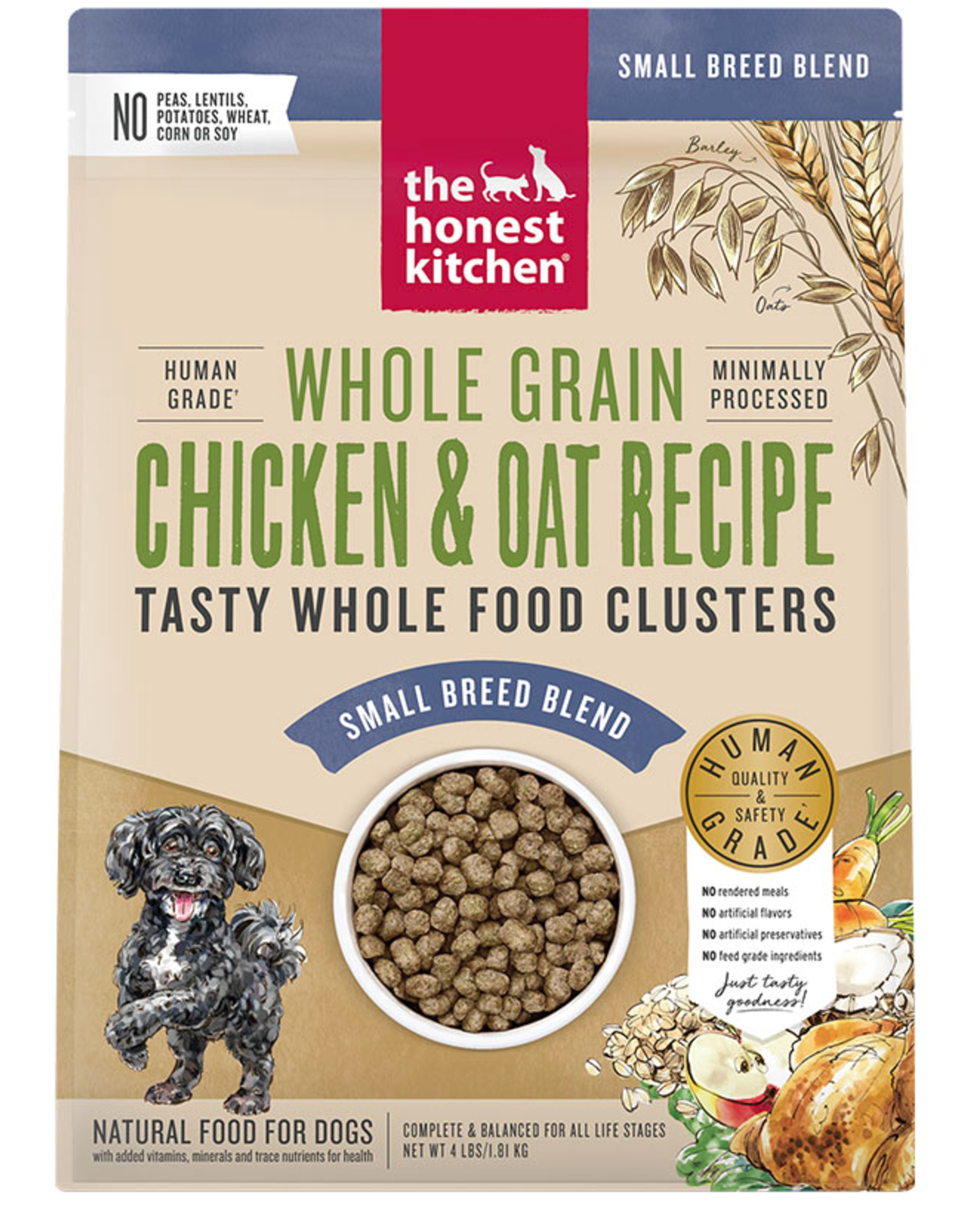 THE HONEST KITCHEN HONEST KITCHEN DOG CLUSTERS SMALL BREED WHOLE GRAIN CHICKEN 4LB