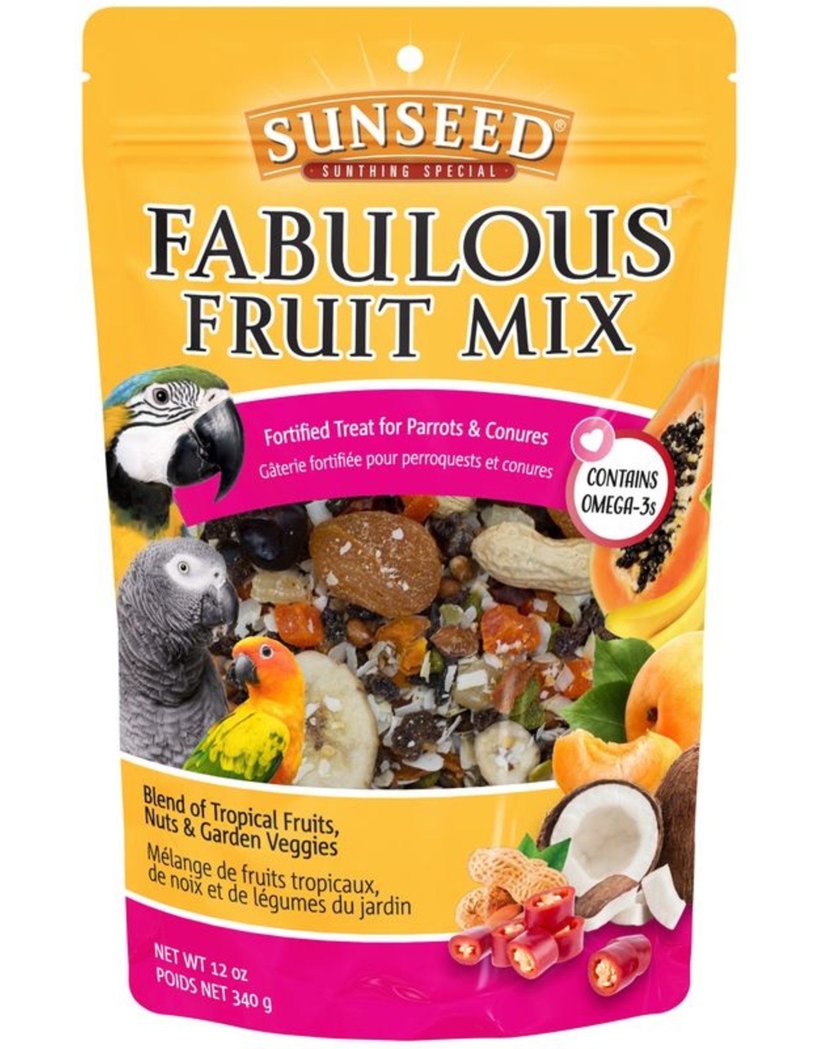 Vitakraft SUNSEED FABULOUS FRUIT PARROT & CONURE 12OZ