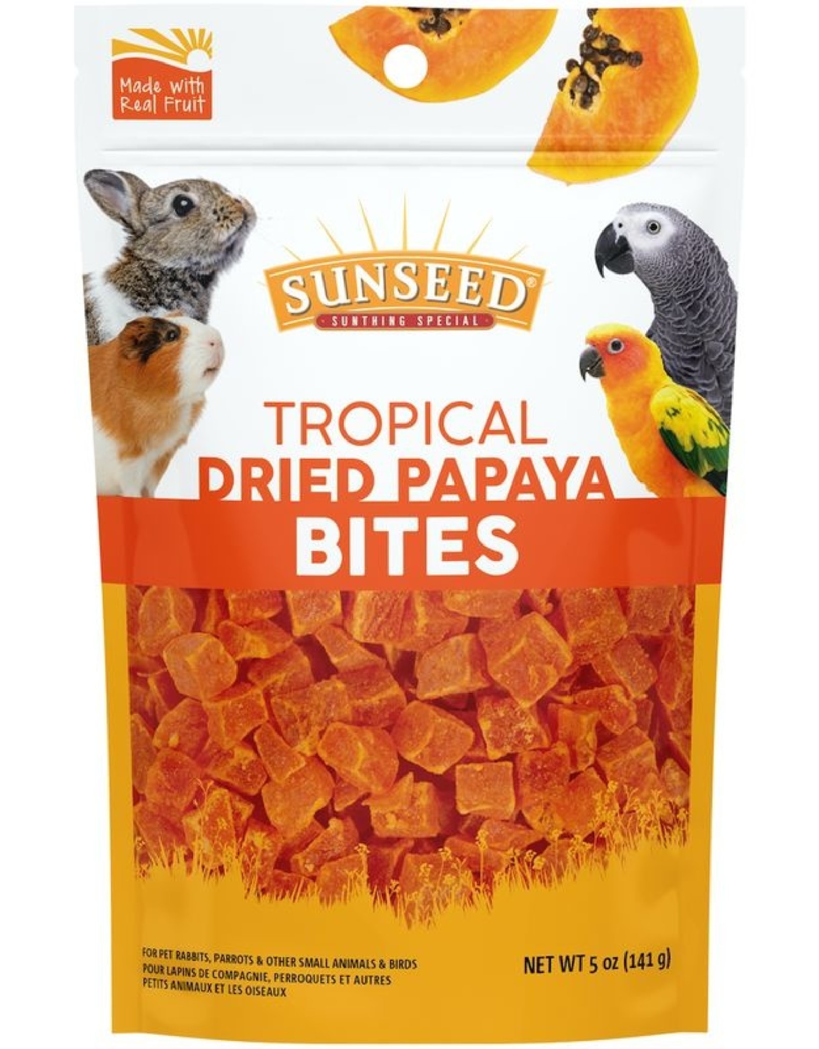Vitakraft Sun Seed Sunseed Garden Goodies Positively Papaya Tropical Treats for Birds & Small Animals - 5 Oz