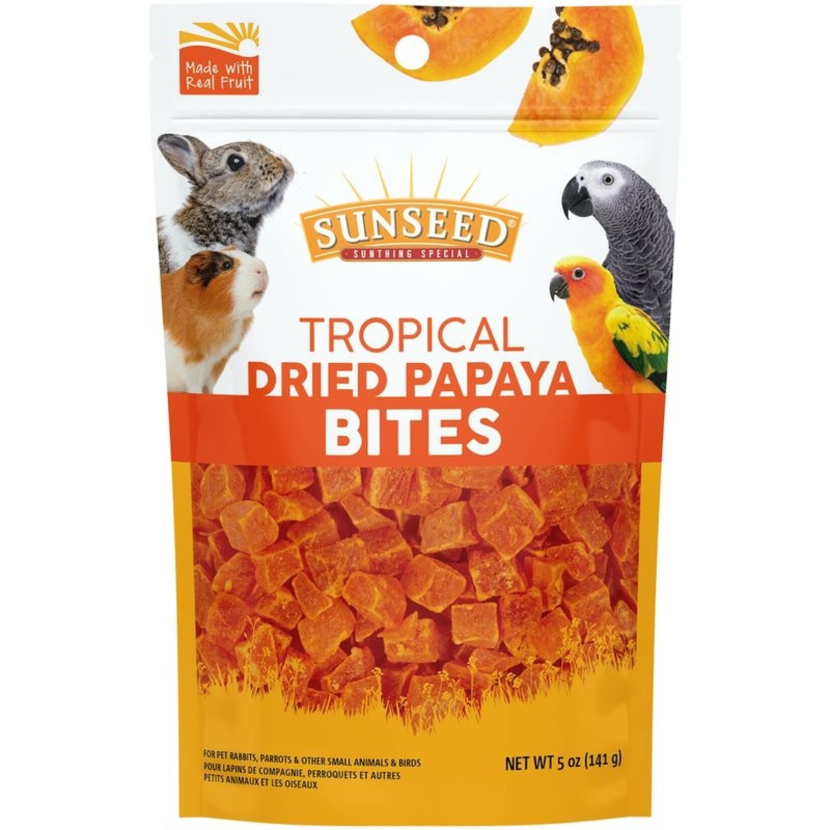 Vitakraft Sun Seed Sunseed Garden Goodies Positively Papaya Tropical Treats for Birds & Small Animals - 5 Oz