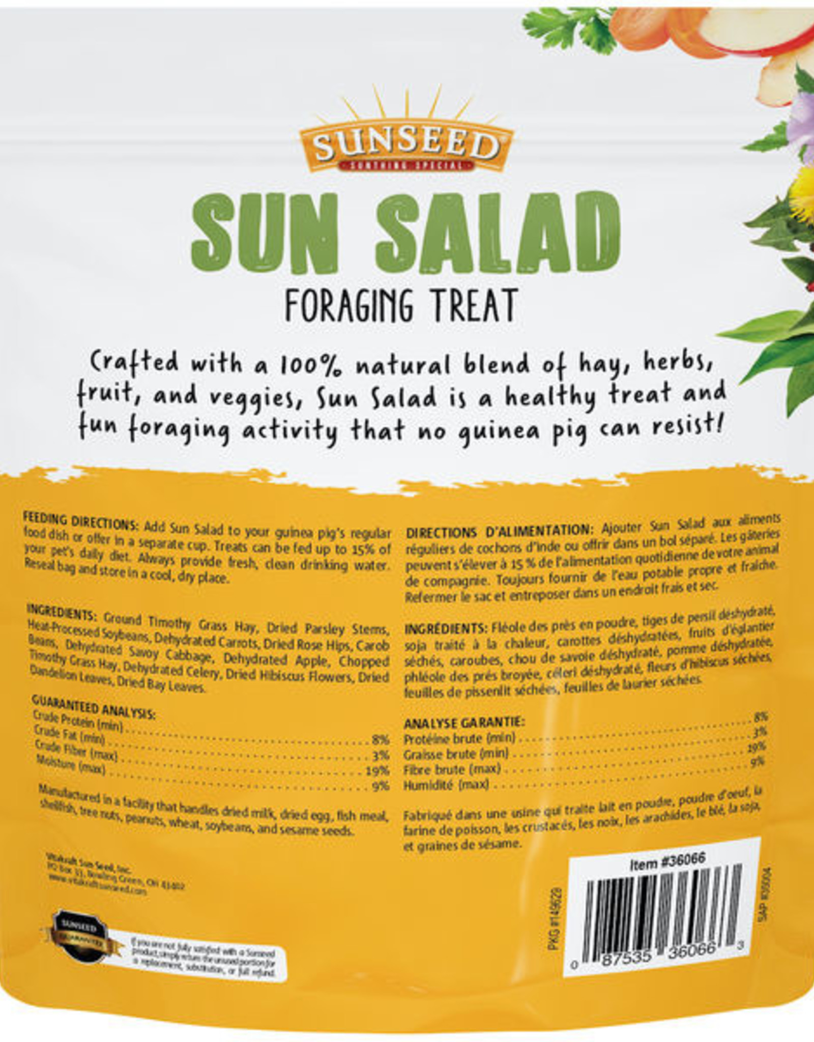 Vitakraft SUNSEED SUN SALAD FORAGING TREAT GUINEA PIG 10OZ