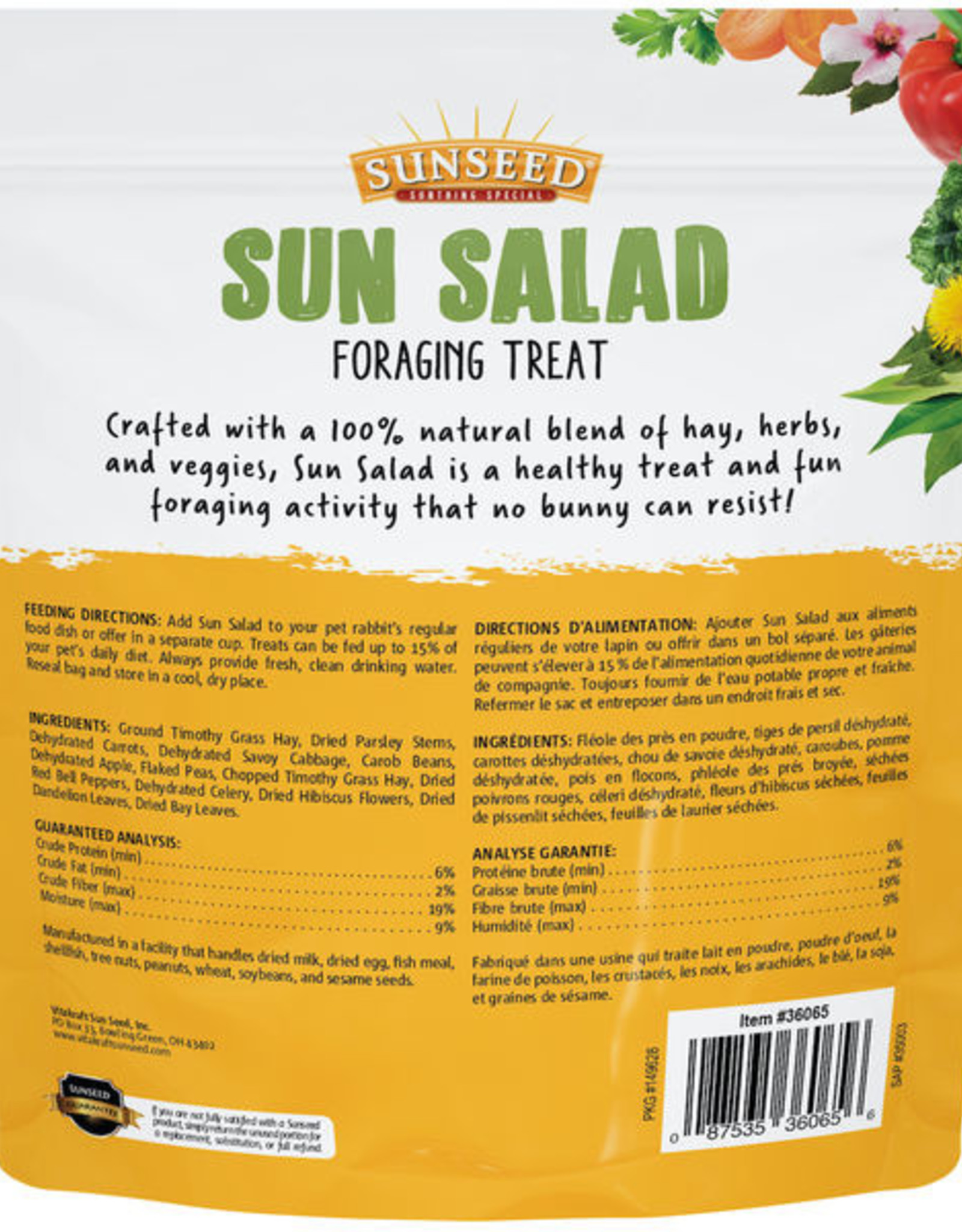 Vitakraft Sun Seed SUNSEED SUN SALAD FORAGING TREAT RABBIT 10OZ