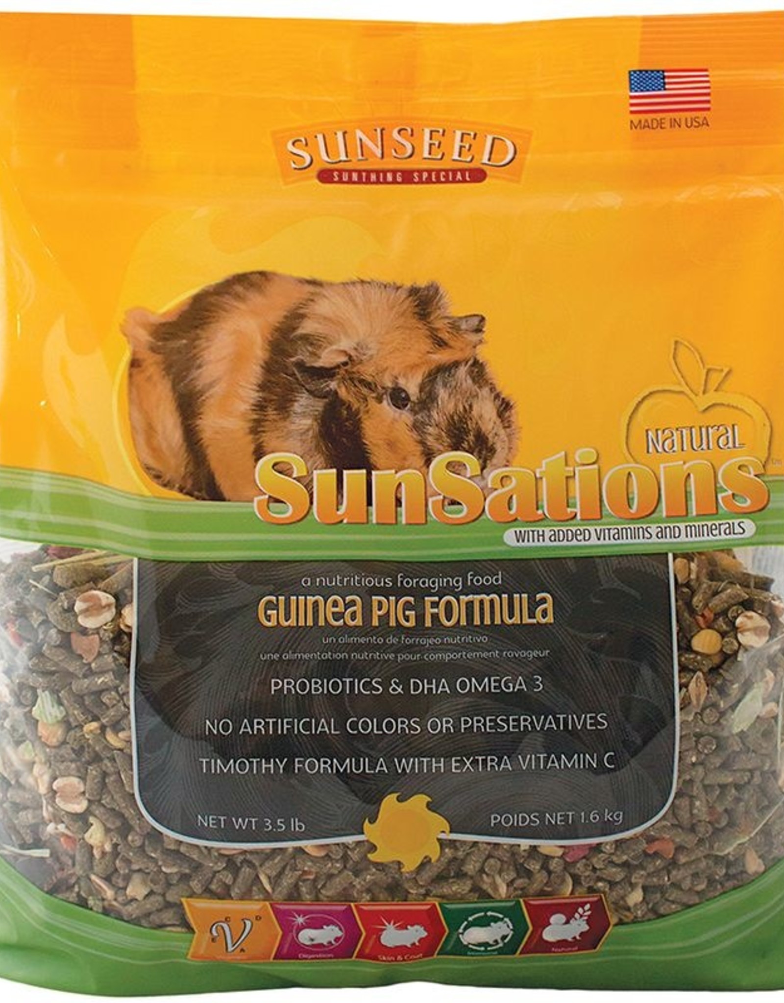VITAKRAFT SUN SEED, INC. SUNSEED SUNSATIONS NATURAL GUINEA PIG 3.5LBS
