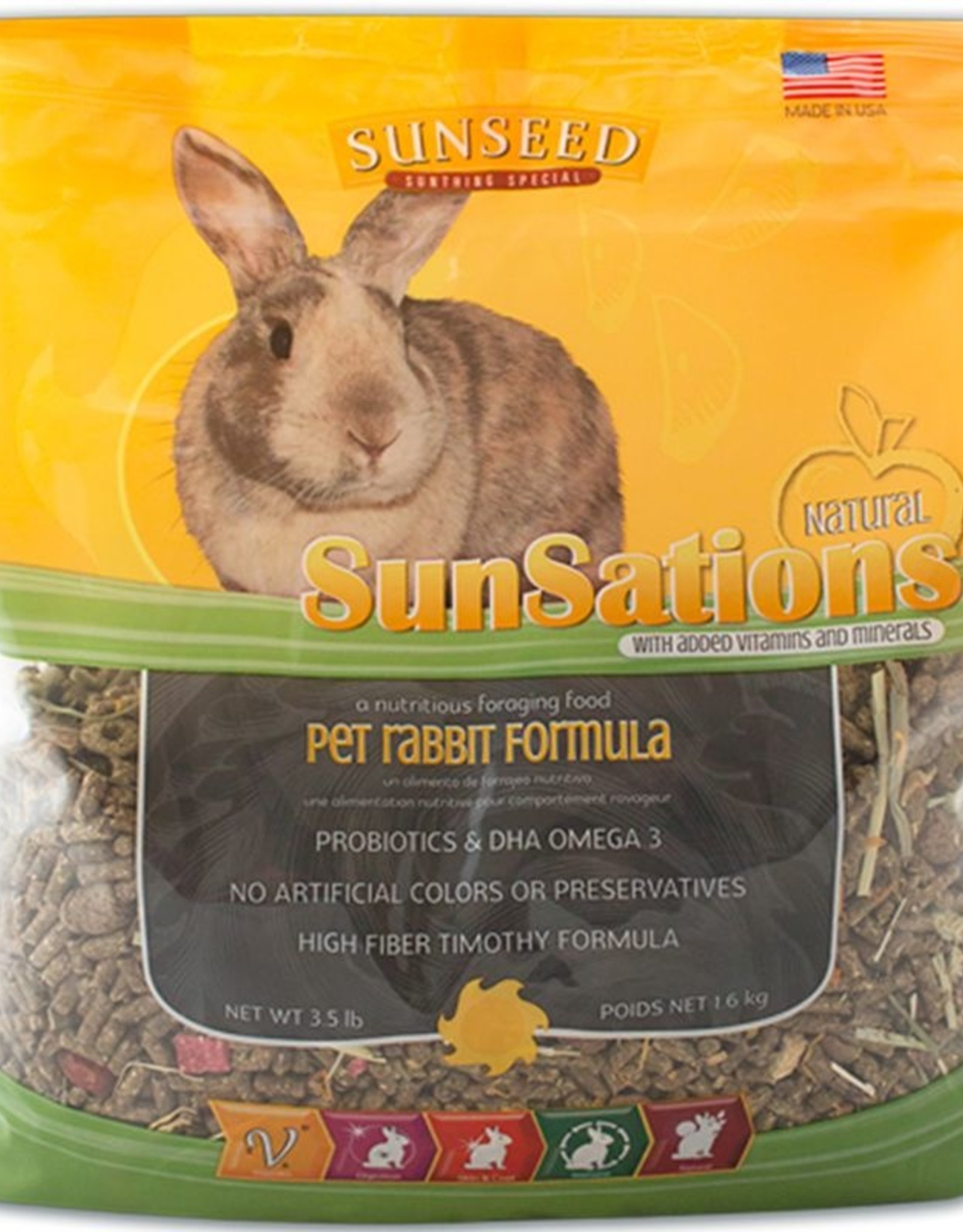 VITAKRAFT SUN SEED, INC. SUNSEED SUNSATIONS NATURAL RABBIT 3.5LBS