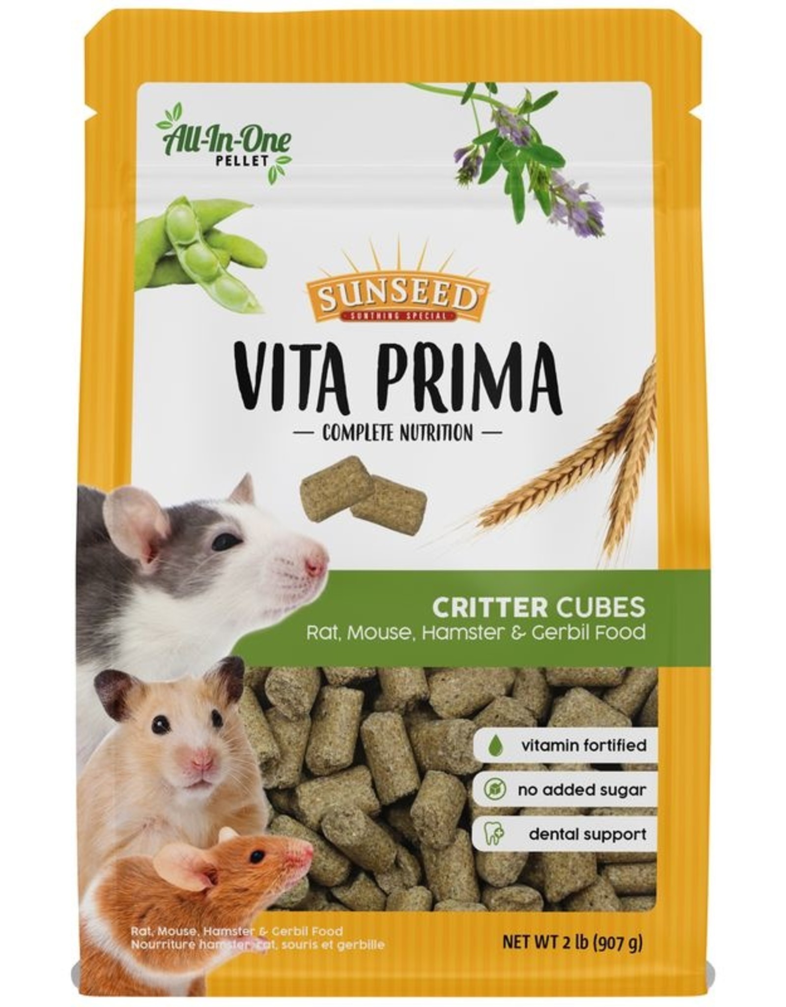 Vitakraft SUNSEED VITA PRIMA CRITTER CUBES  2LB