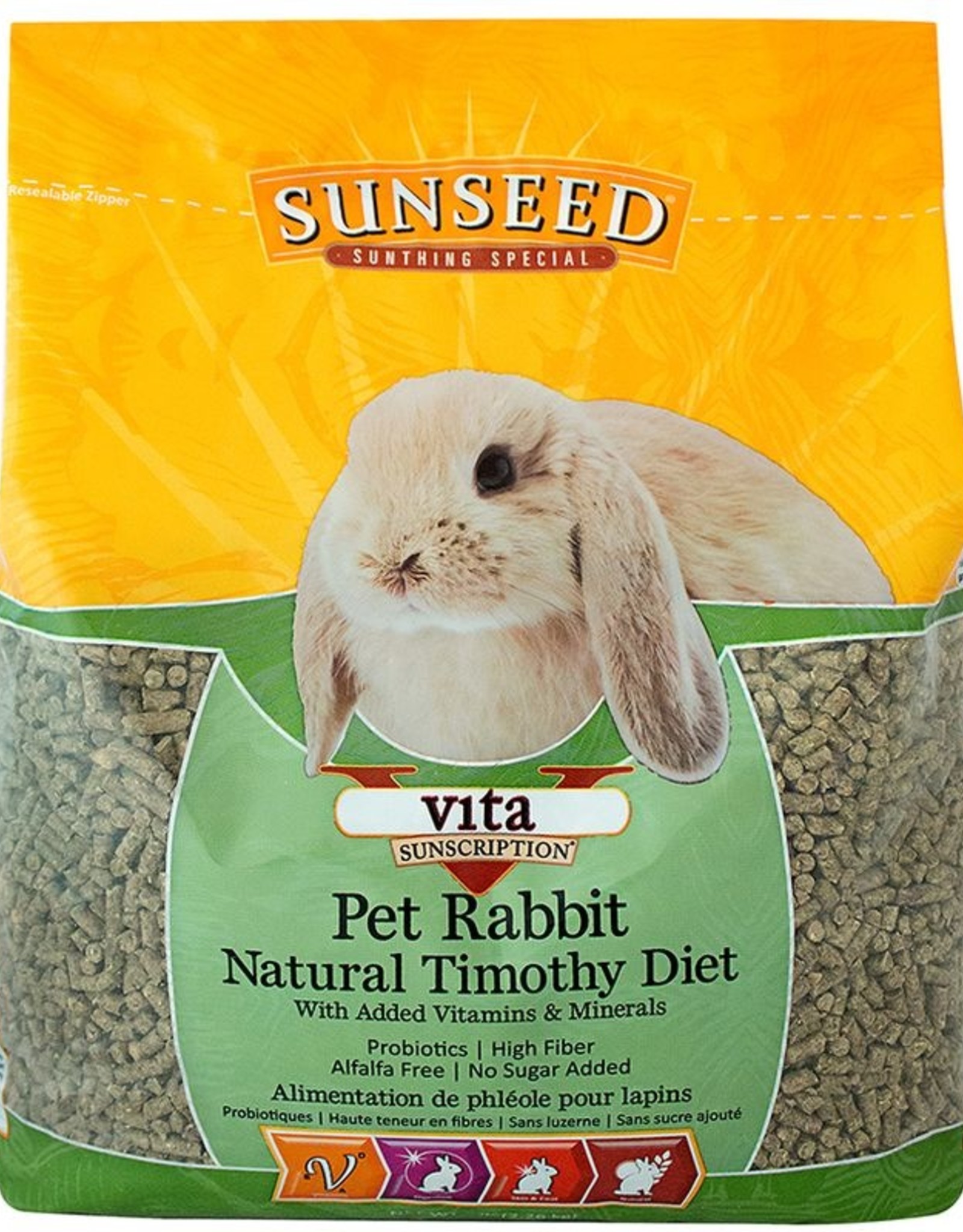 Vitakraft SUNSEED VITA NATURAL TIMOTHY RABBIT 5LBS