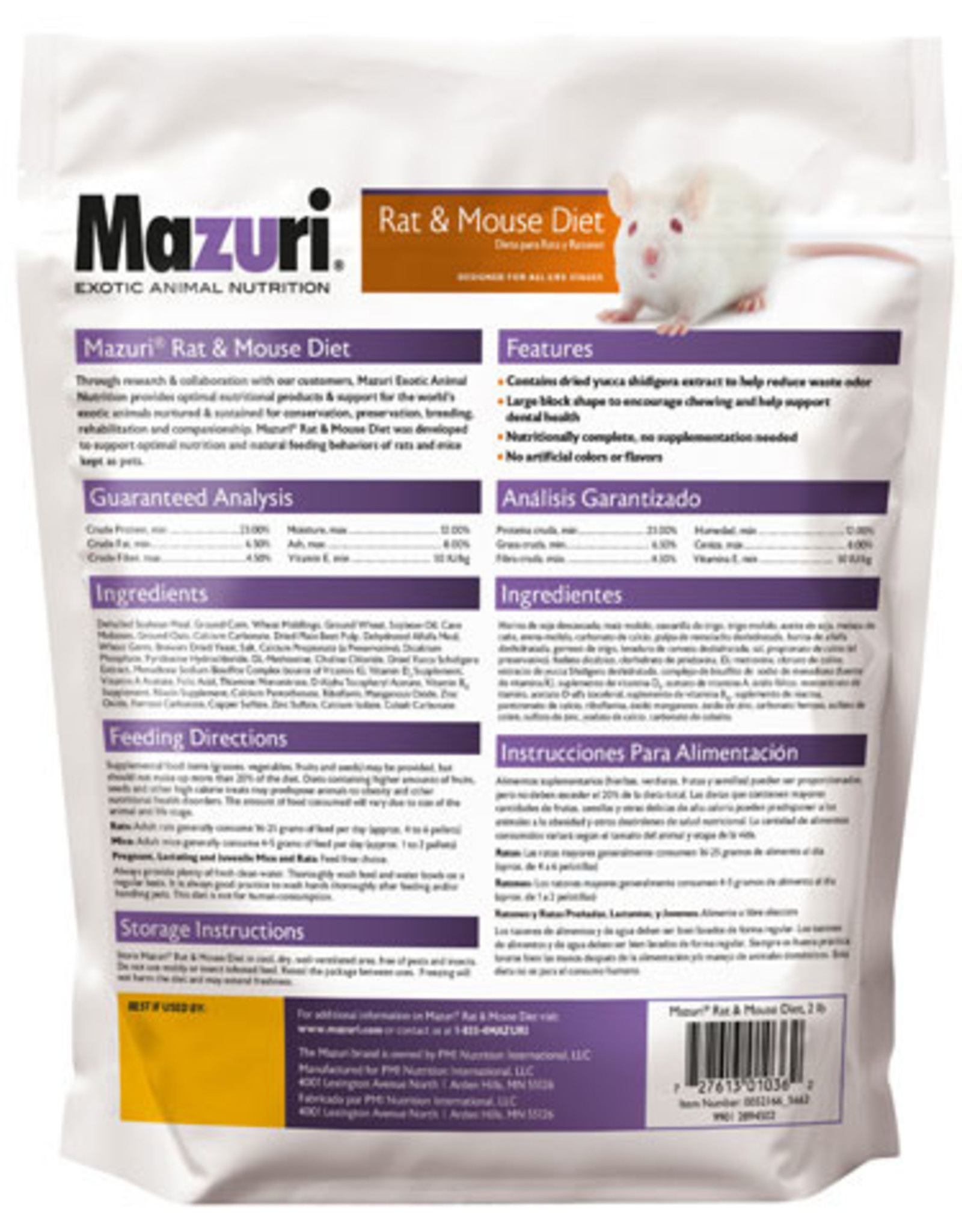 Purina Mills MAZURI RAT & MOUSE DIET 2LBS