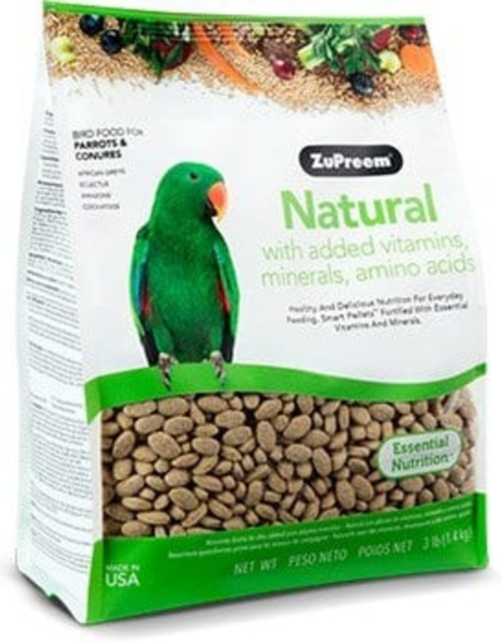 ZUPREEM ZUPREEM NATURAL PARROT & CONUTE 2.5LBS