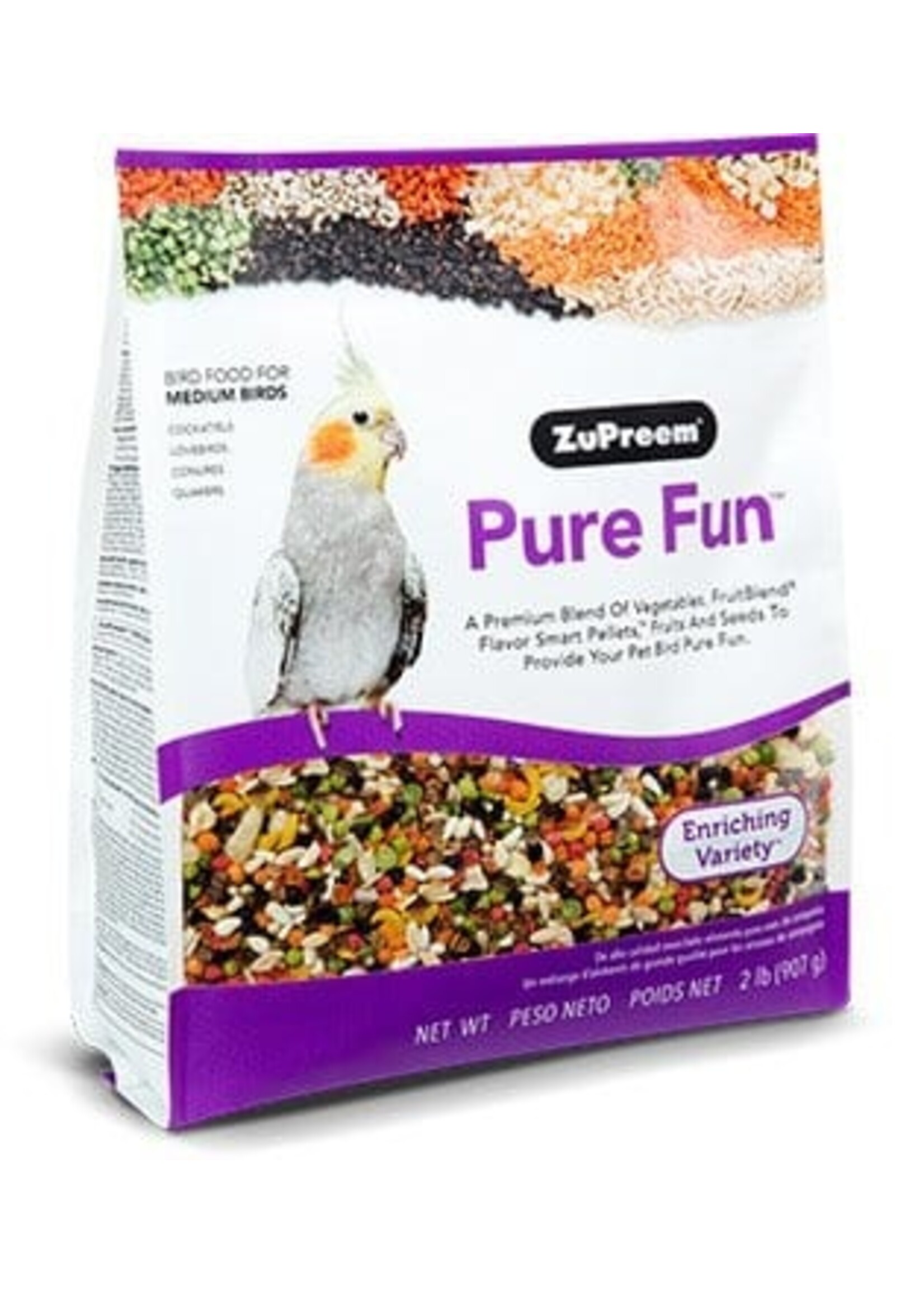 ZuPreem ZUPREEM PURE FUN MEDIUM BIRD 2LBS