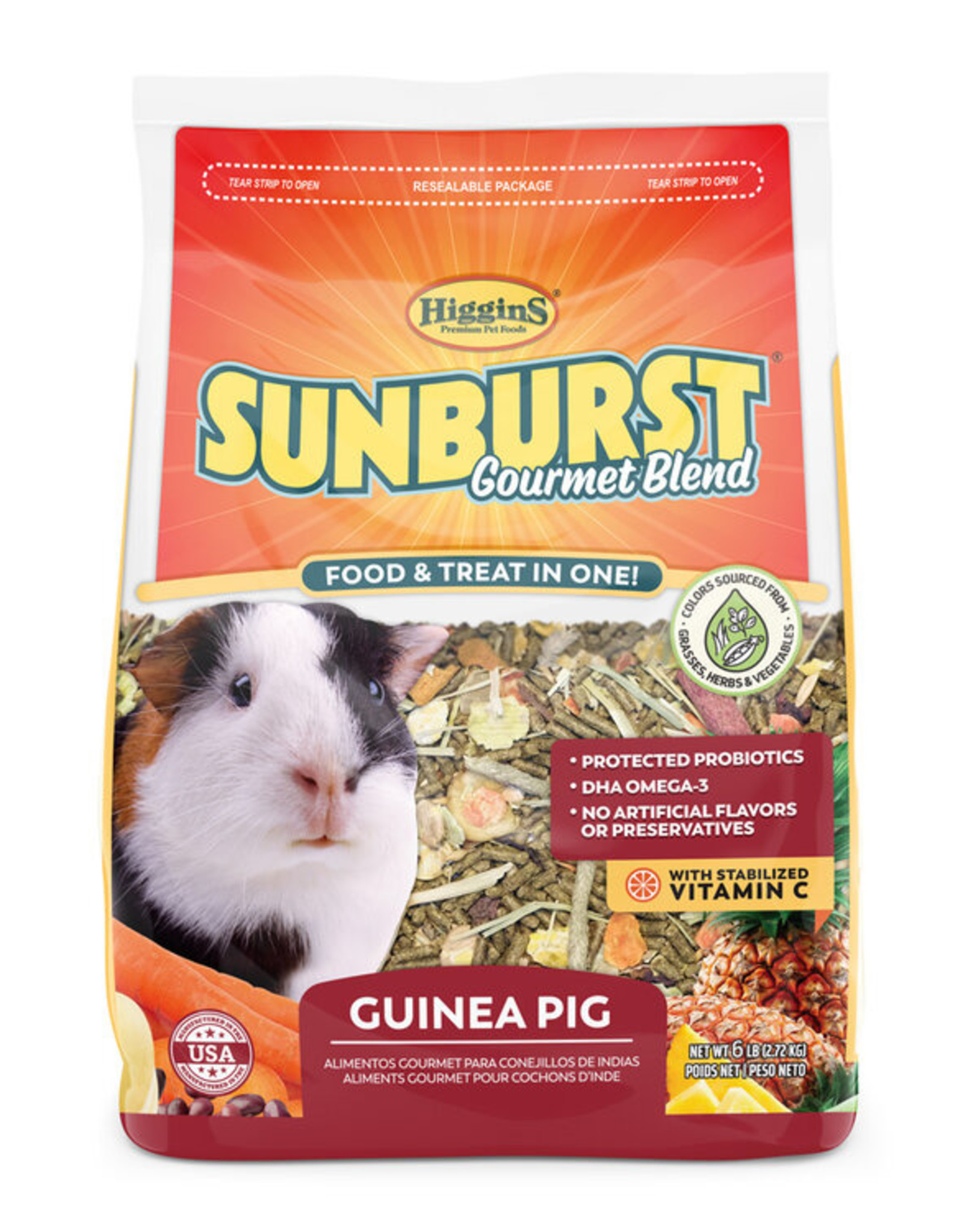 Versele-Laga Higgins HIGGINS SUNBURST GOURMET BLEND GUINEA PIG 6LBS