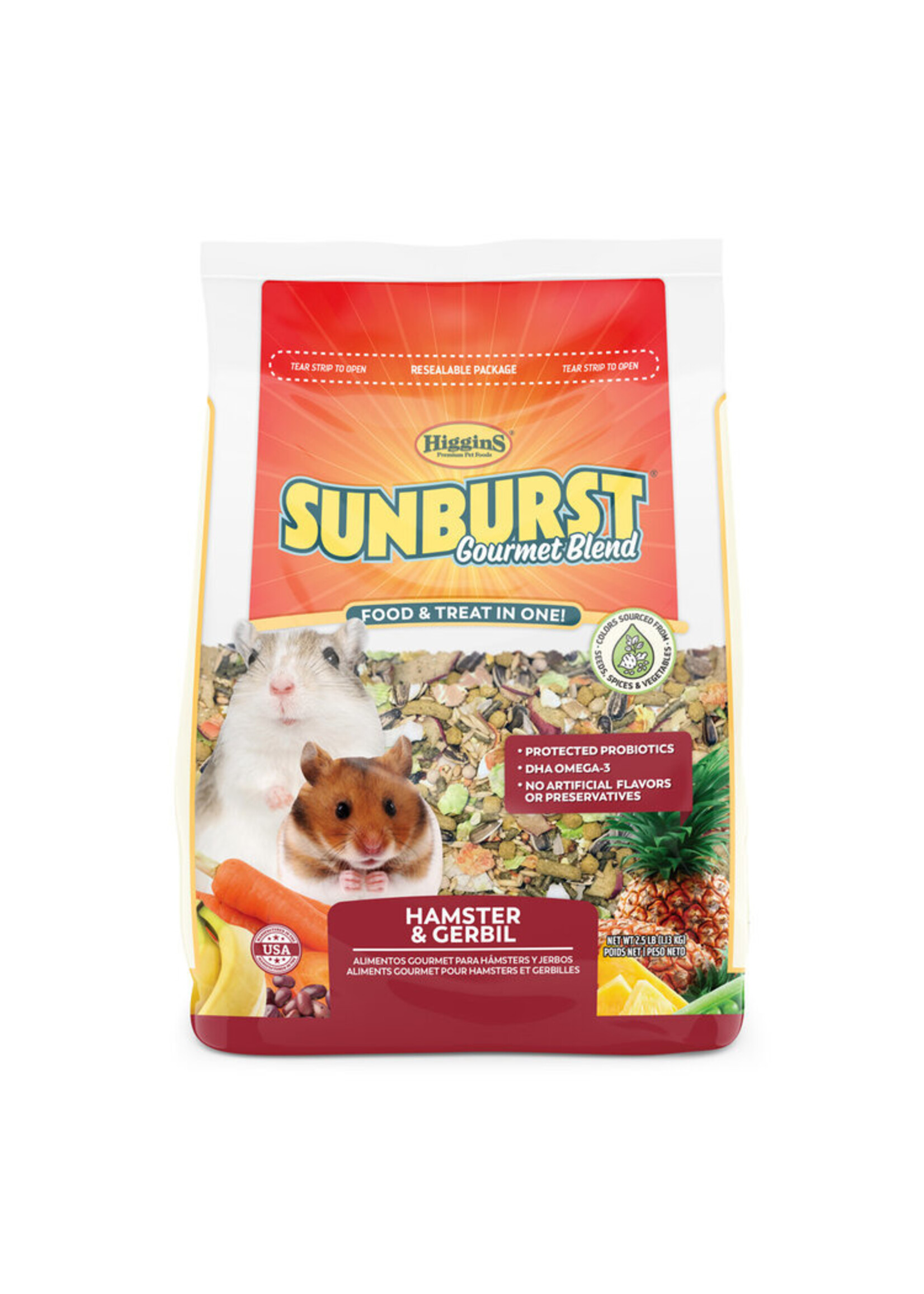 Versele-Laga Higgins HIGGINS SUNBURST GOURMET BLEND HAMSTER & GERBIL 2.5LBS